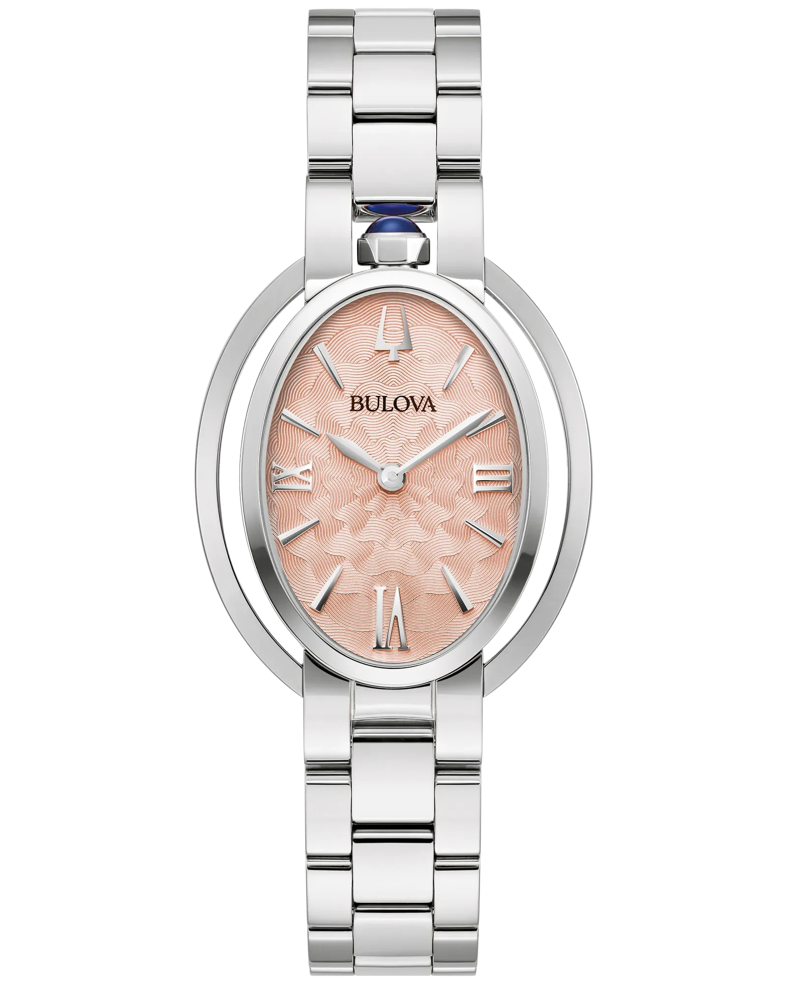 Bulova Salmon Dial Stainless Steel Bracelet Rubaiyat 96L331