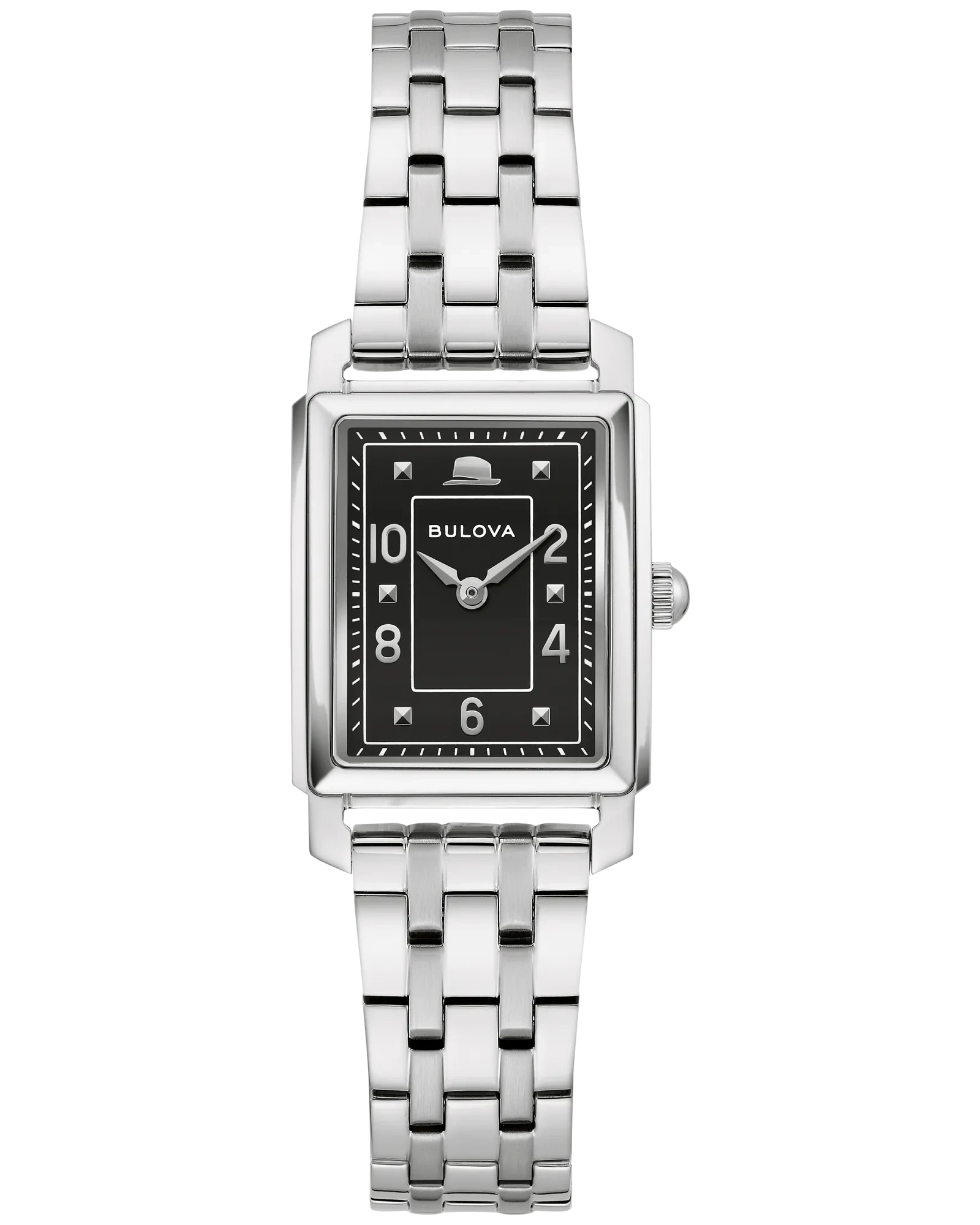 Bulova Black Dial Stainless Steel Bracelet The Very Thought Of You 96L341