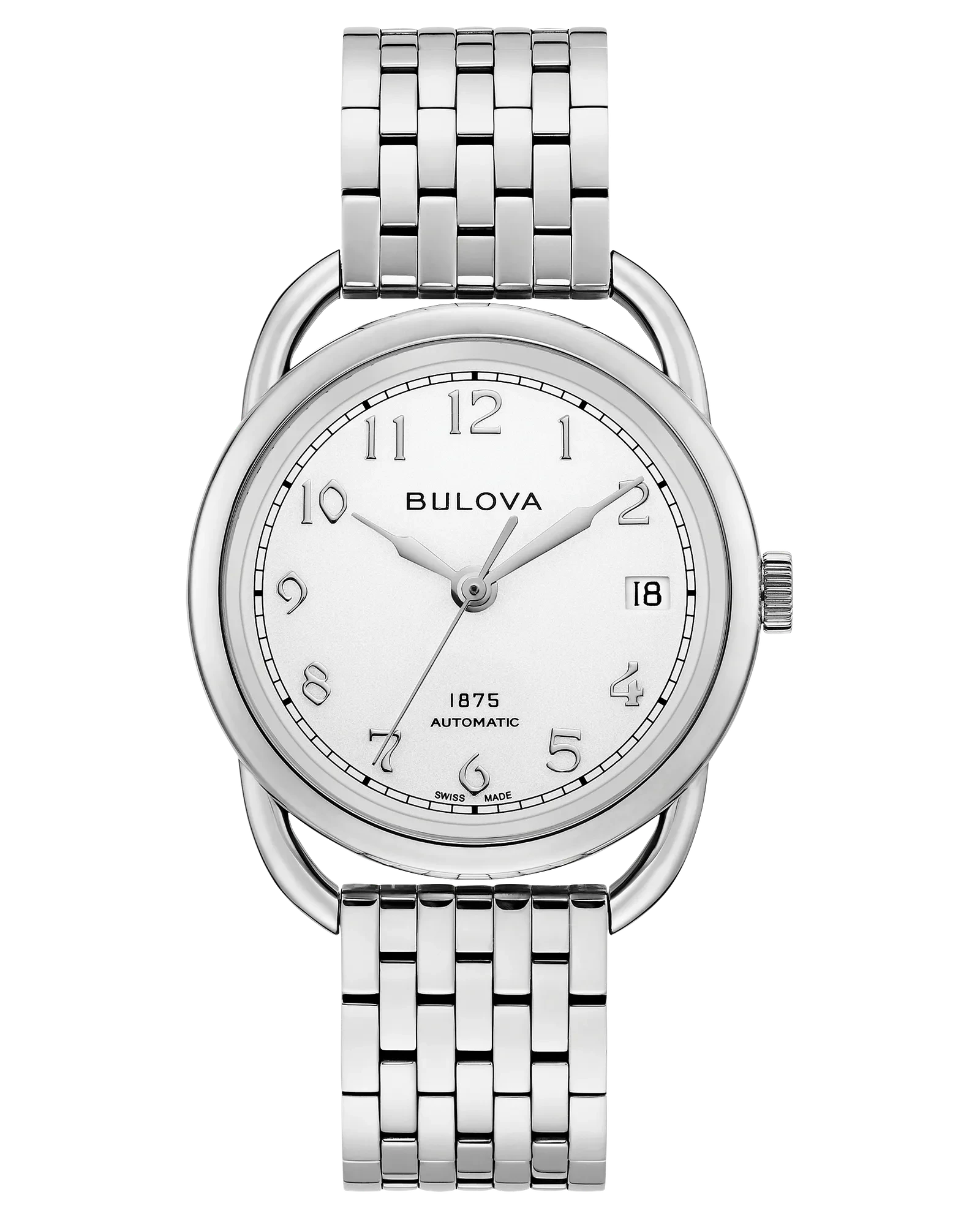 Bulova Silver-Tone Dial Stainless Steel Bracelet Commodore 96M153
