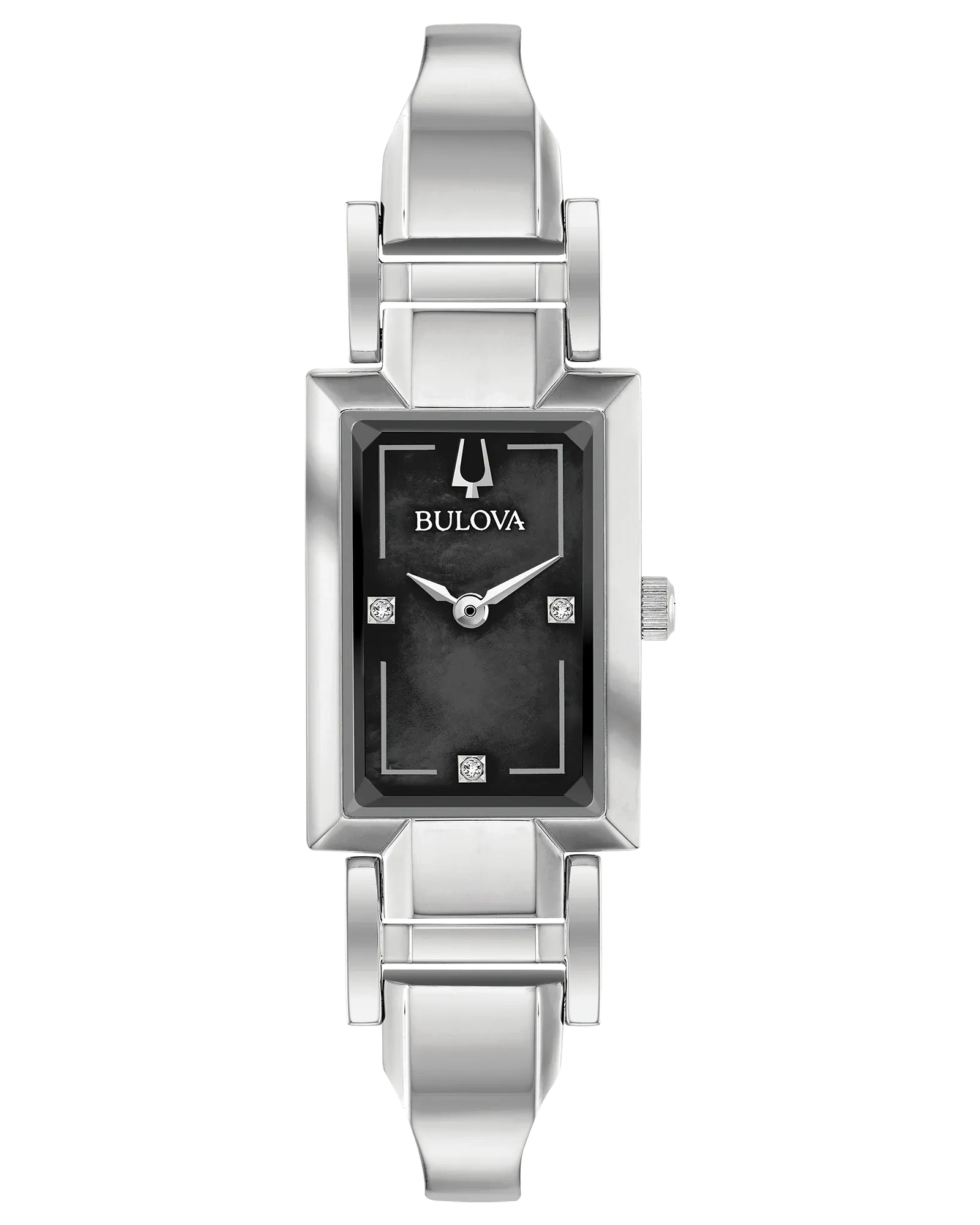 Bulova Black Dial Stainless Steel Bangle Classic 96P209