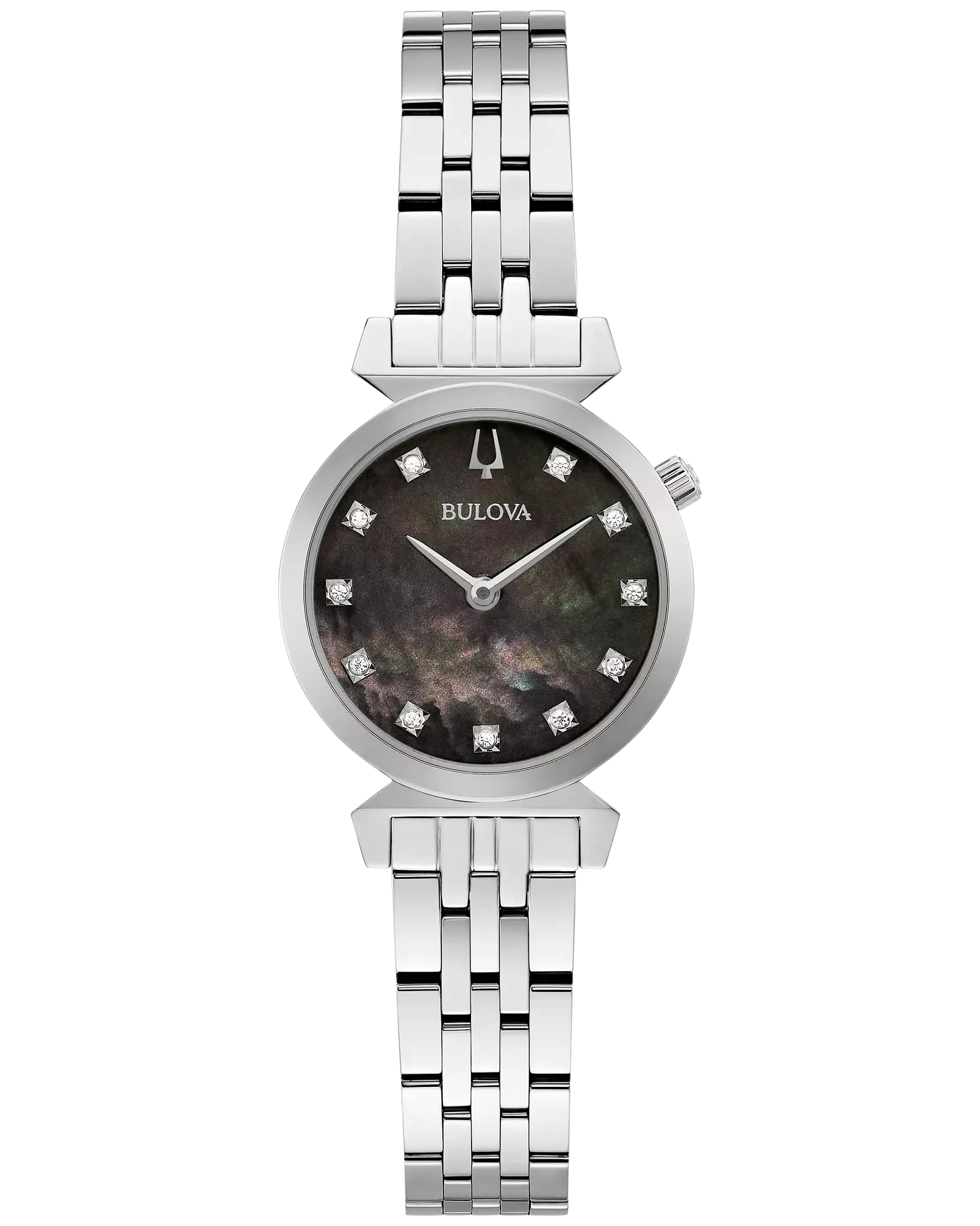Bulova Black Dial Stainless Steel Bracelet Regatta 96P221
