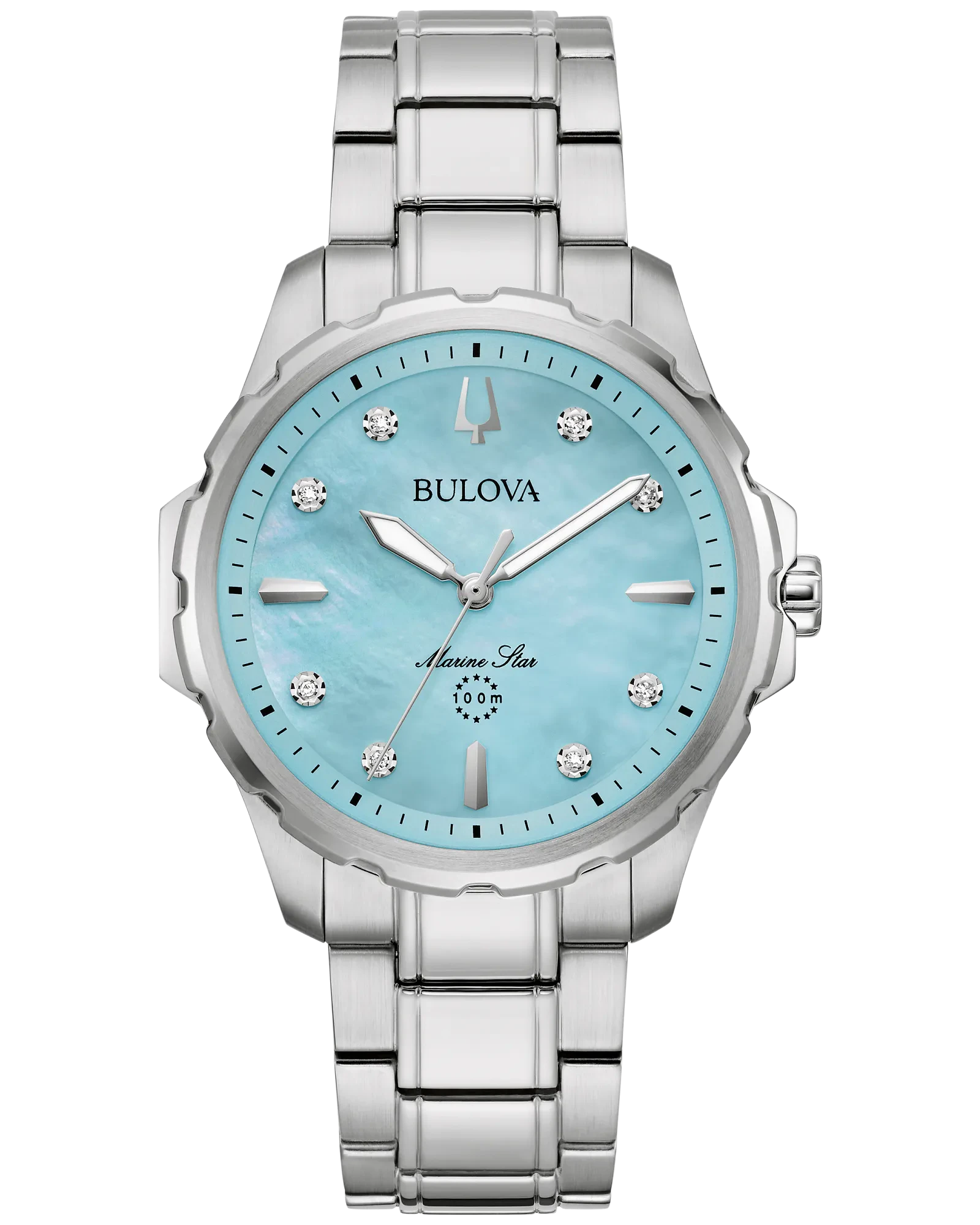 Bulova Blue Dial Stainless Steel Bracelet Marine Star 96P248