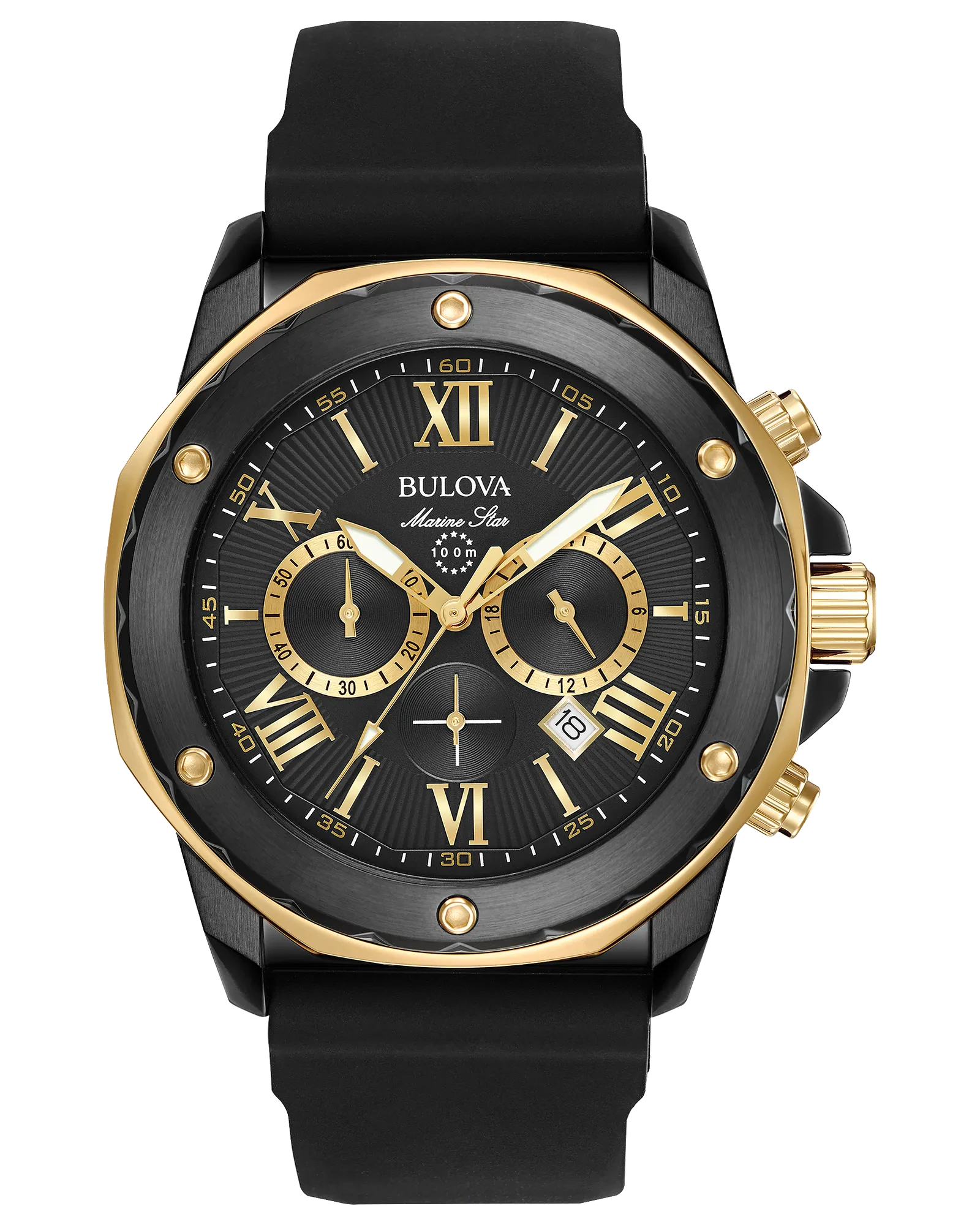Bulova Marine Star Men's Black IP Chronograph Watch