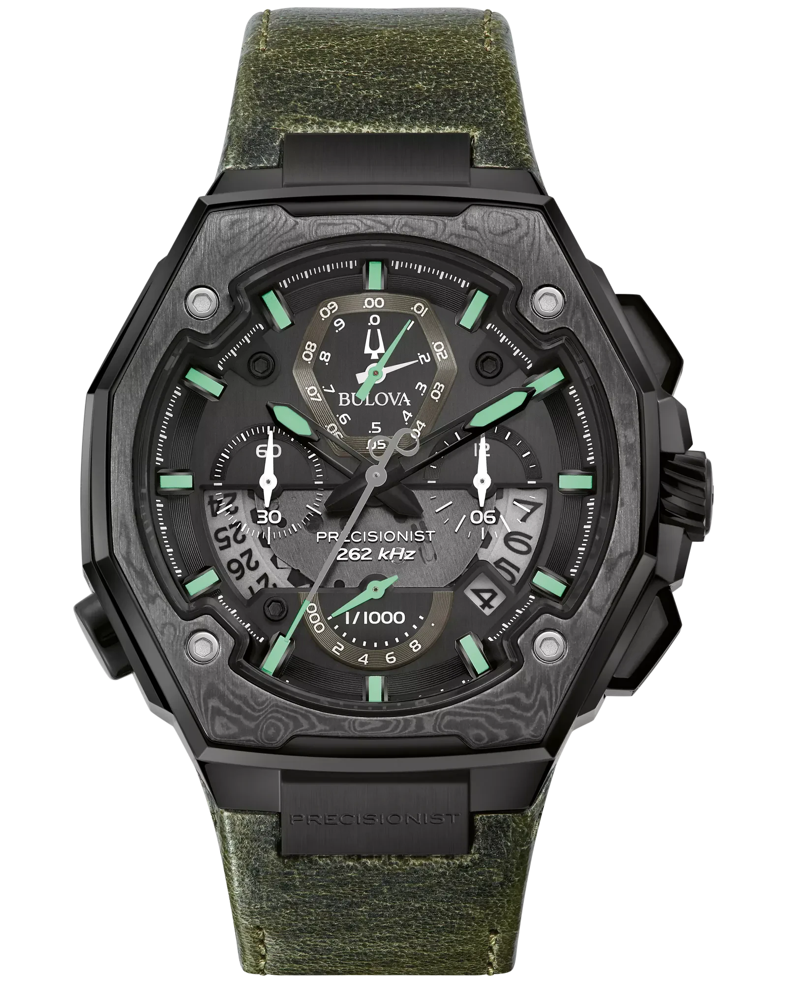 Bulova Black Dial Leather Strap Series X SE 98B355