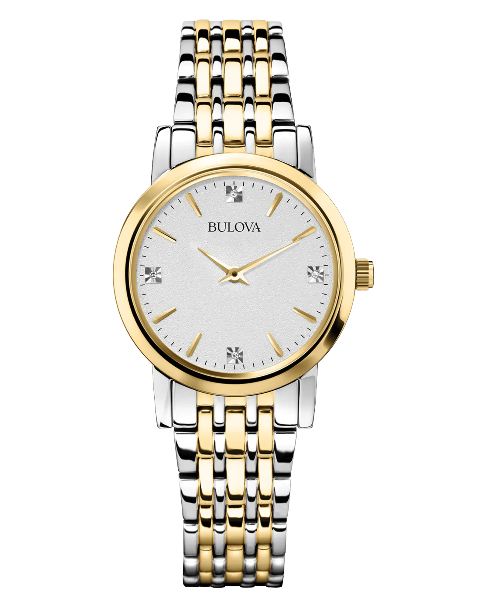 Bulova Classic Women's Gold Diamond Stainless Steel Watch
