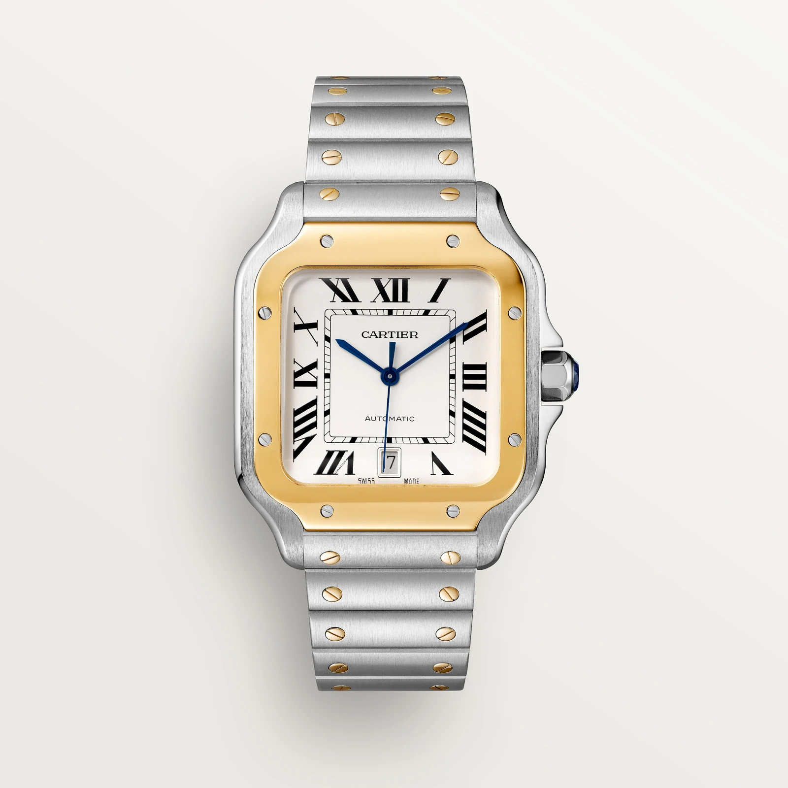 Cartier Large 18K Yellow Gold & Steel Santos de Cartier Watch