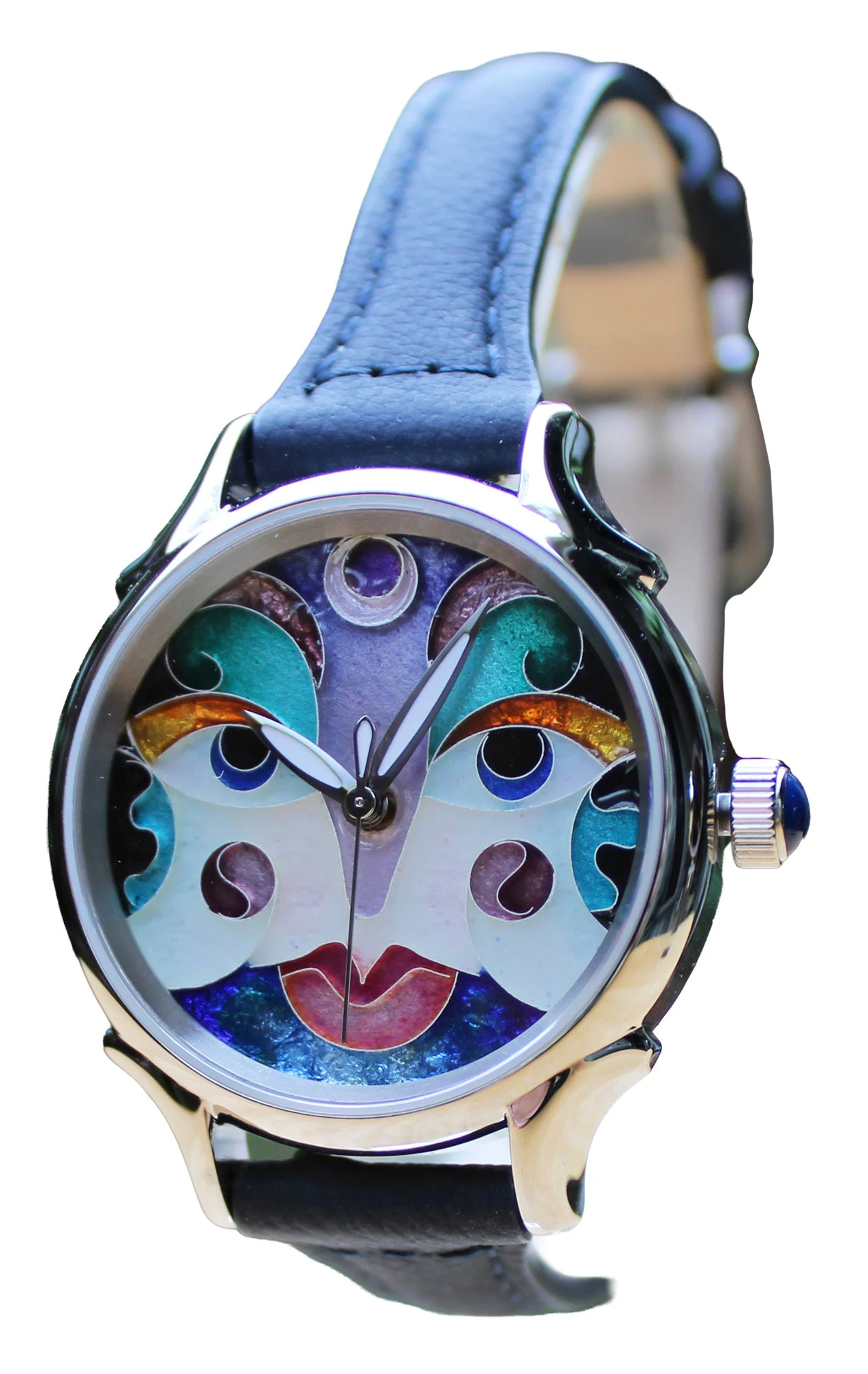 Celeste Watch Company Cloisonné 32mm Masquerade by Terri Hickey