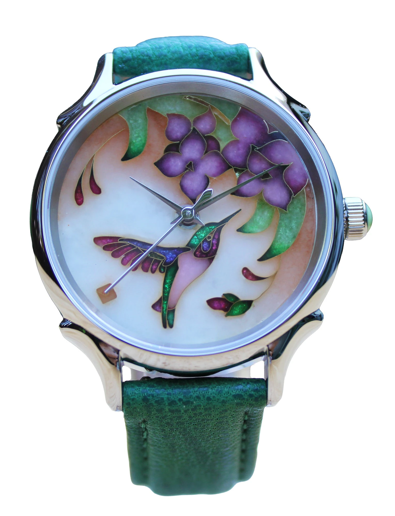 Celeste Watch Company Cloisonné 36mm Hummingbird by Merry-Lee Rae