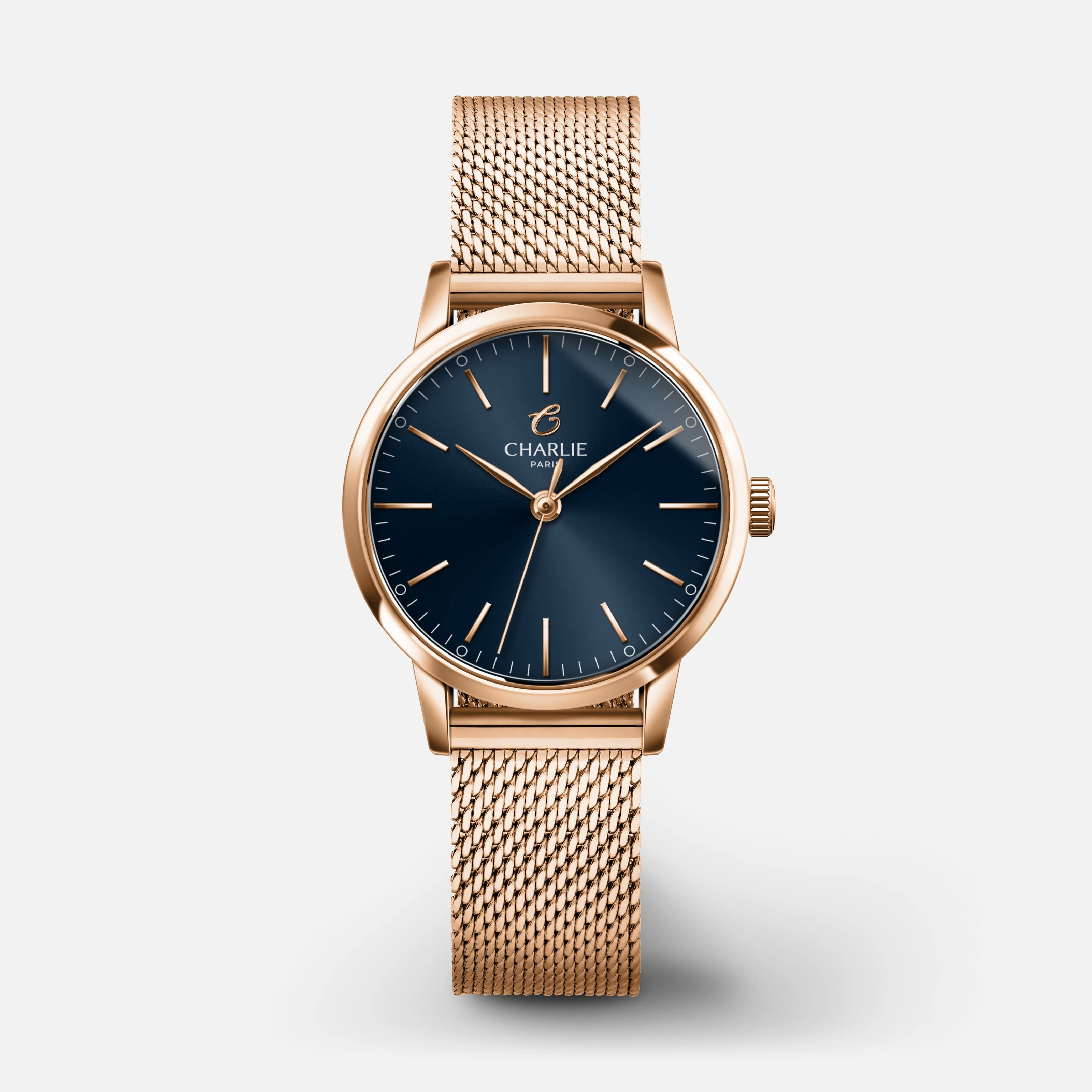 Charlie Paris Watches SULLY - Doré rose/Bleu