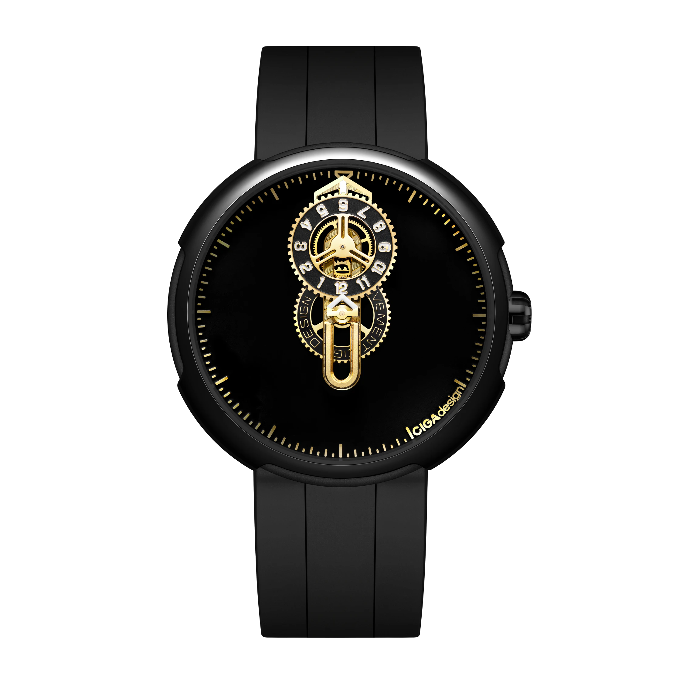 CIGA Design WANDERING HOUR AUTOMATIC WATCH TIME CIPHER GOLD