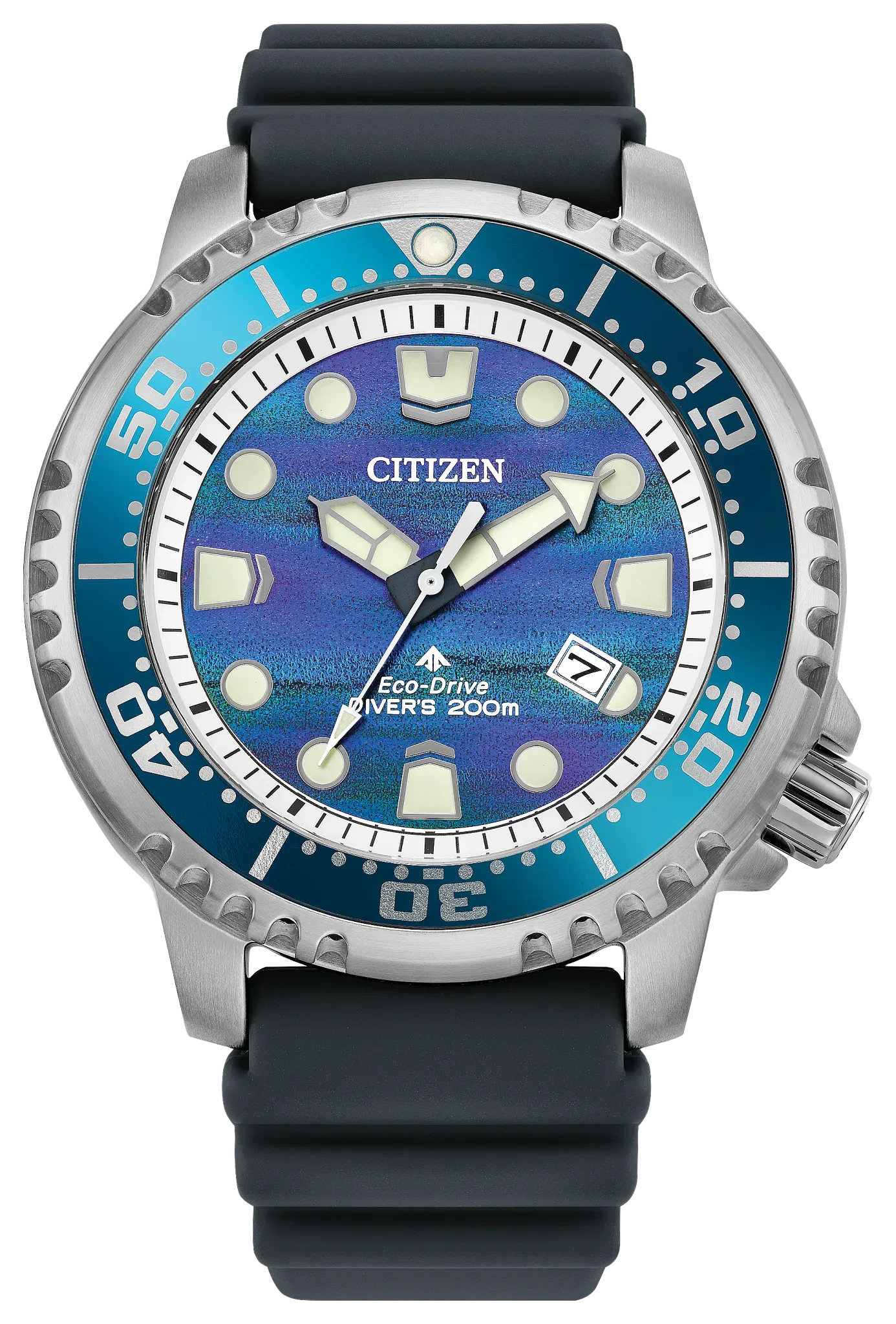 Citizen Promaster Dive Blue Dial Polyurethane Strap BN0167-09W