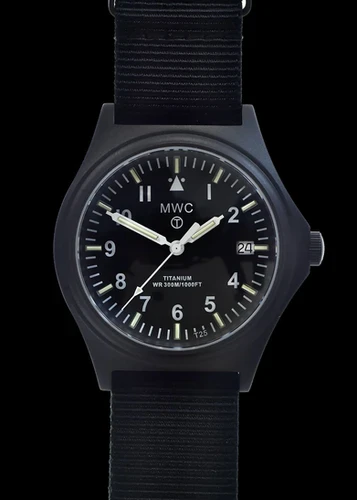 Cooper Watches Black PVD Titanium G10 Military Watch with 300m Water Resistance, Sapphire Cryst