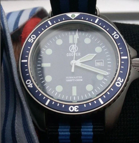 Cooper Watches COOPER SUBMASTER STEEL FINISH ROYAL NAVY MILITARY DIVERS WATCH SM2021ST