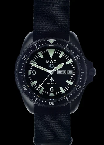 Cooper Watches MWC 1999-2001 Pattern Quartz Day/Date Military Divers Watch in Covert Black PVD