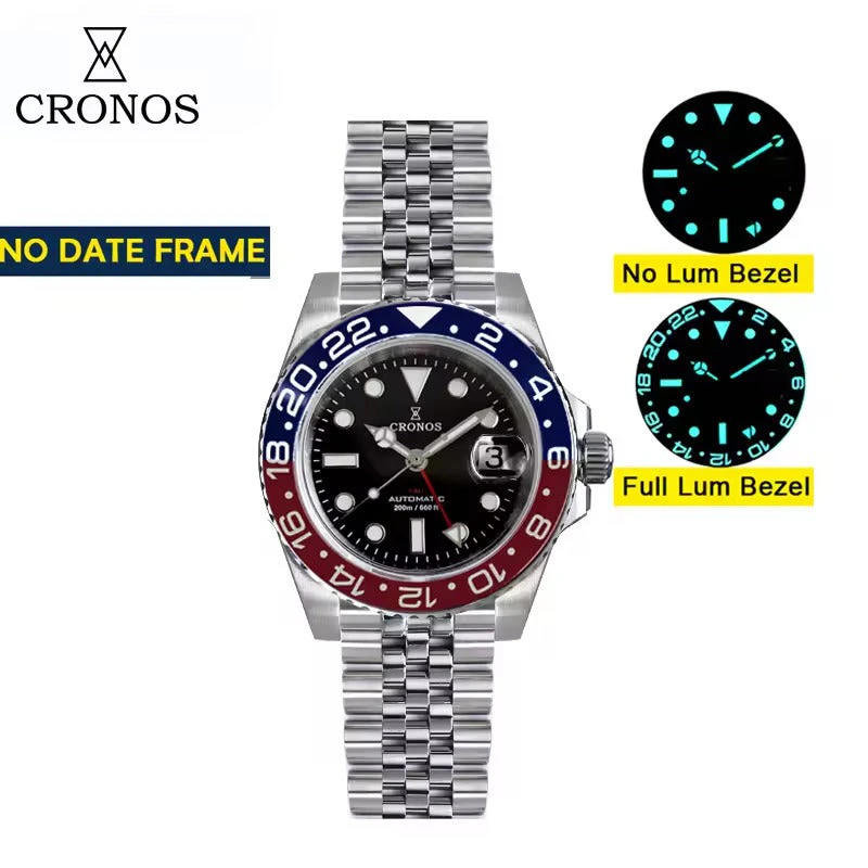 Cronos NH34 GMT Automatic Men Watch L6020M