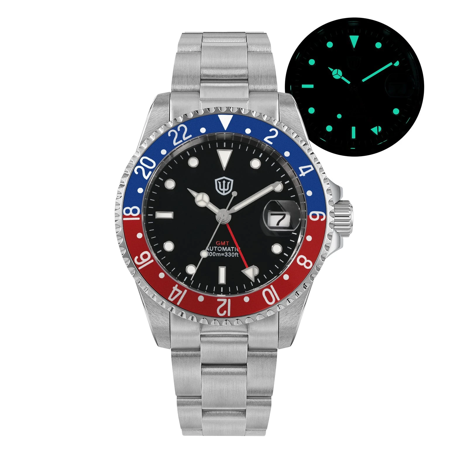 Cronos Watchdives WD0014 Aluminum Bezel Vintage NH34 GMT Watch