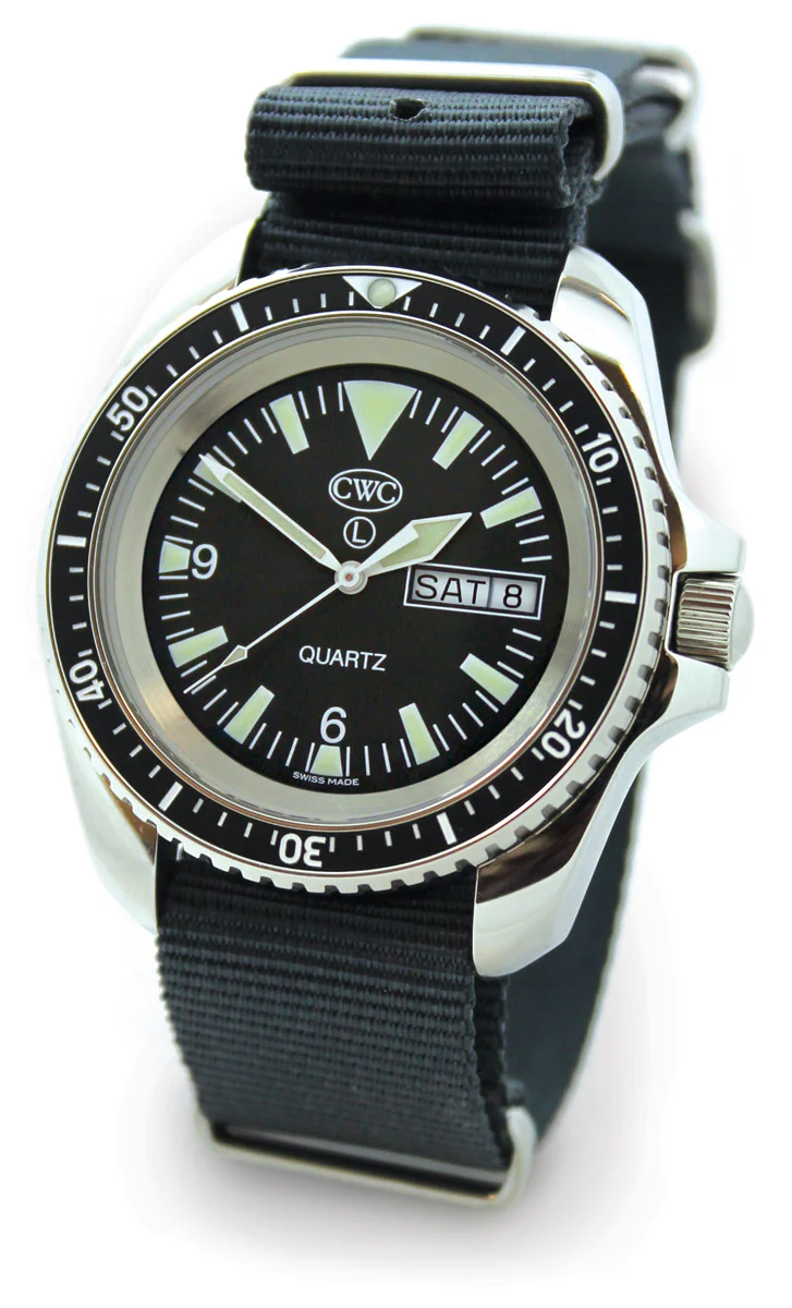 CWC Quartz Divers Watch Mk.2 Day/Date Polished Case