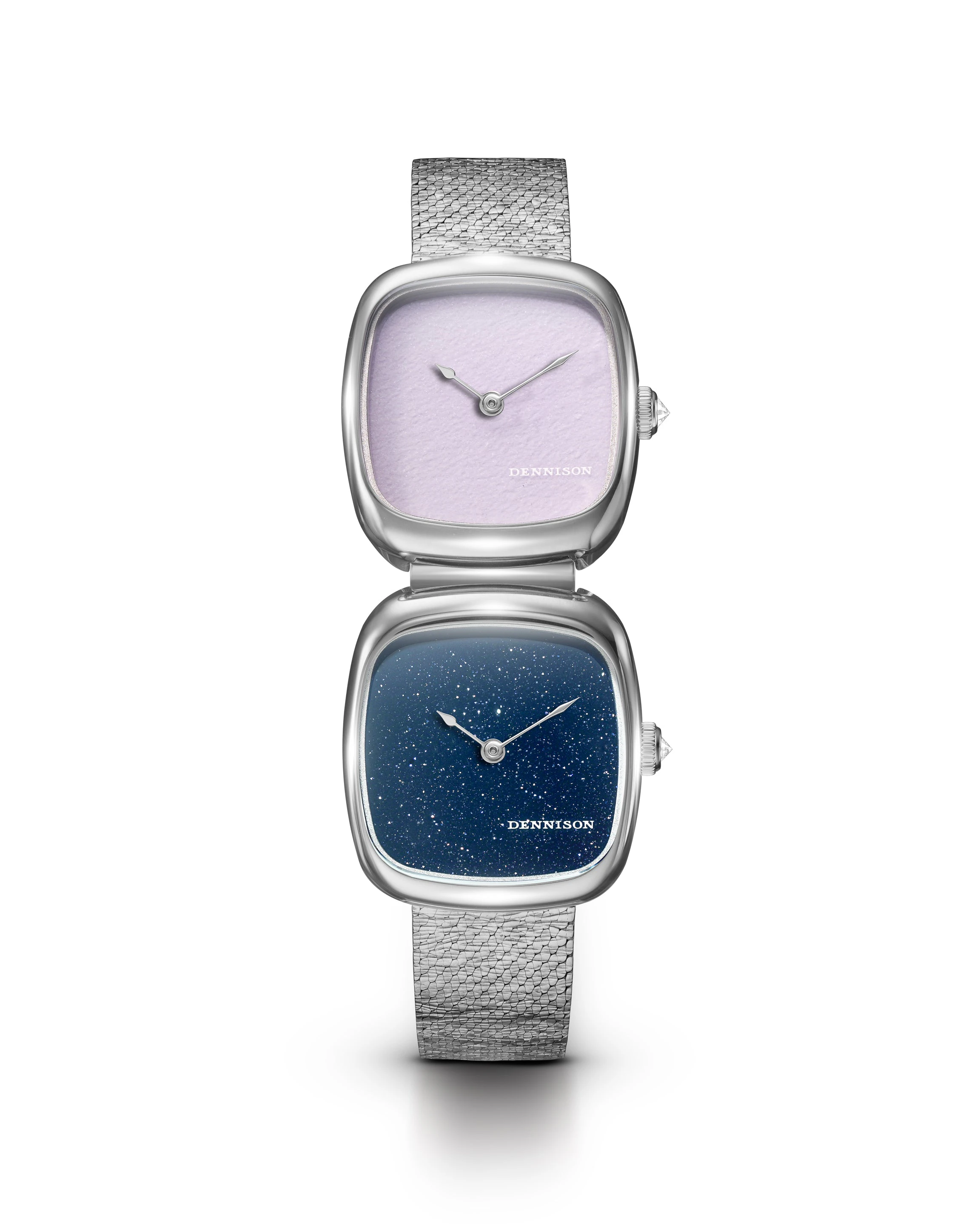 Dennison Dual Time Mini – Pink Malaysian Jade & Aventurine