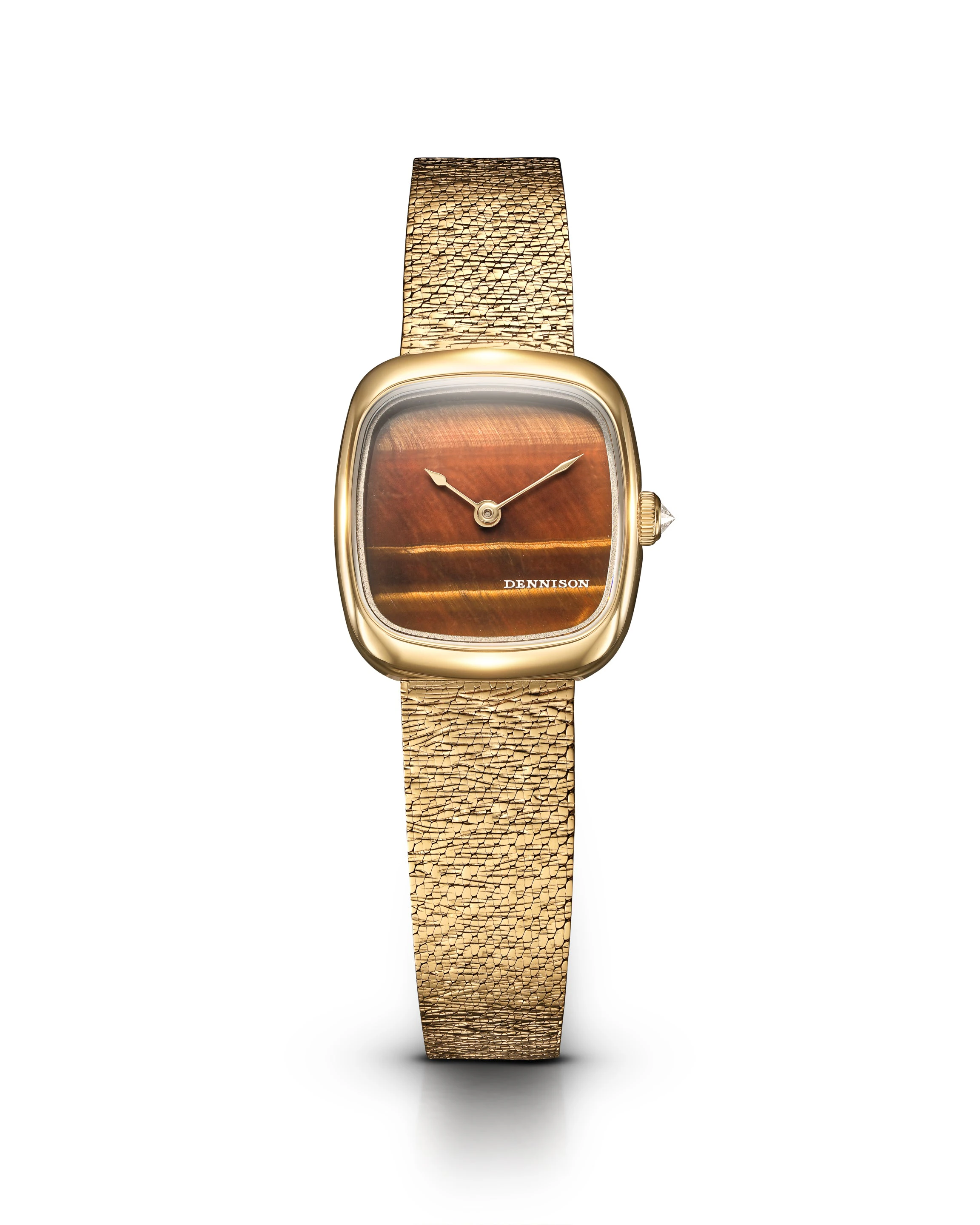 Dennison Mini Tiger Eye In Gold