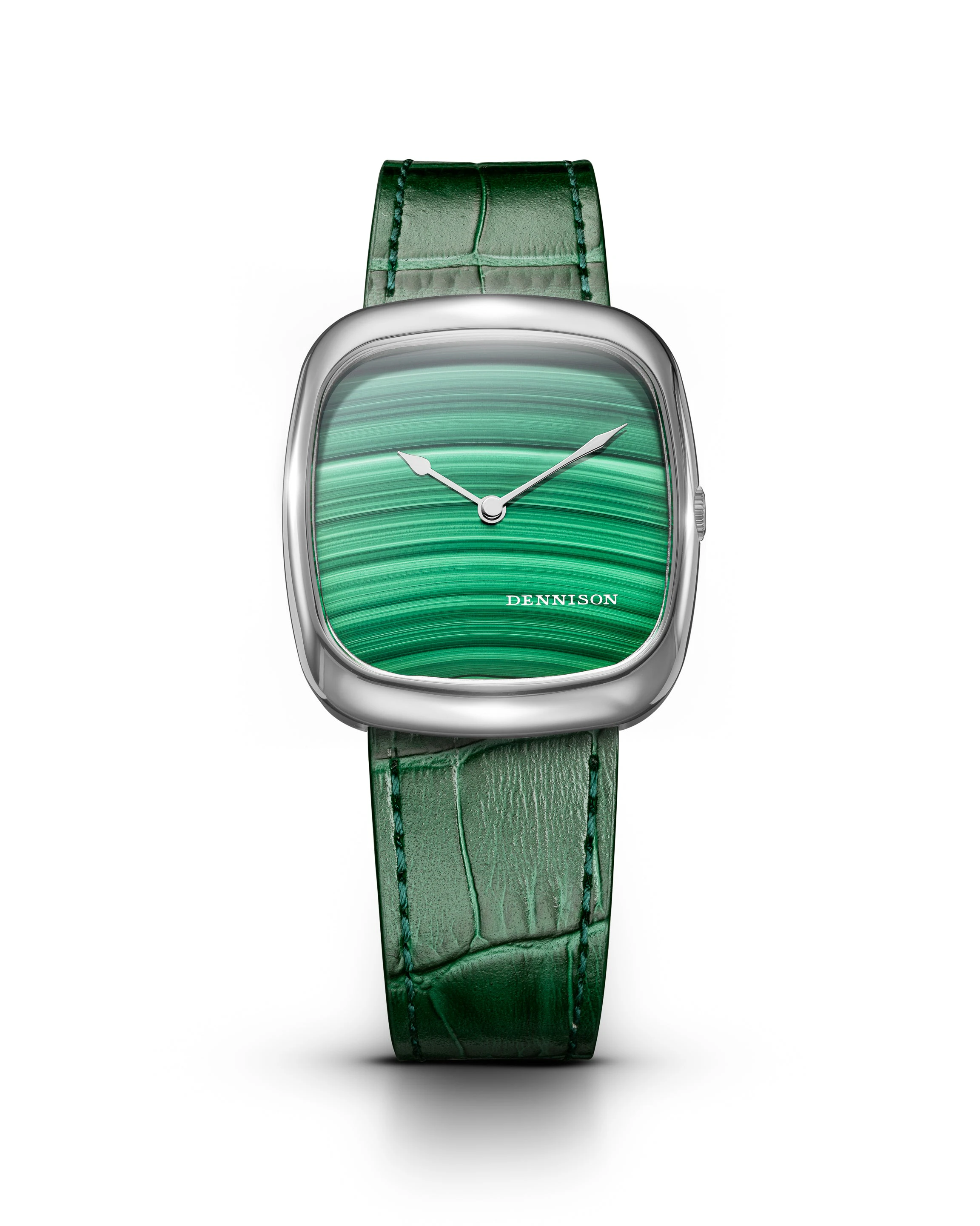 Dennison Natural Malachite Stone In Steel