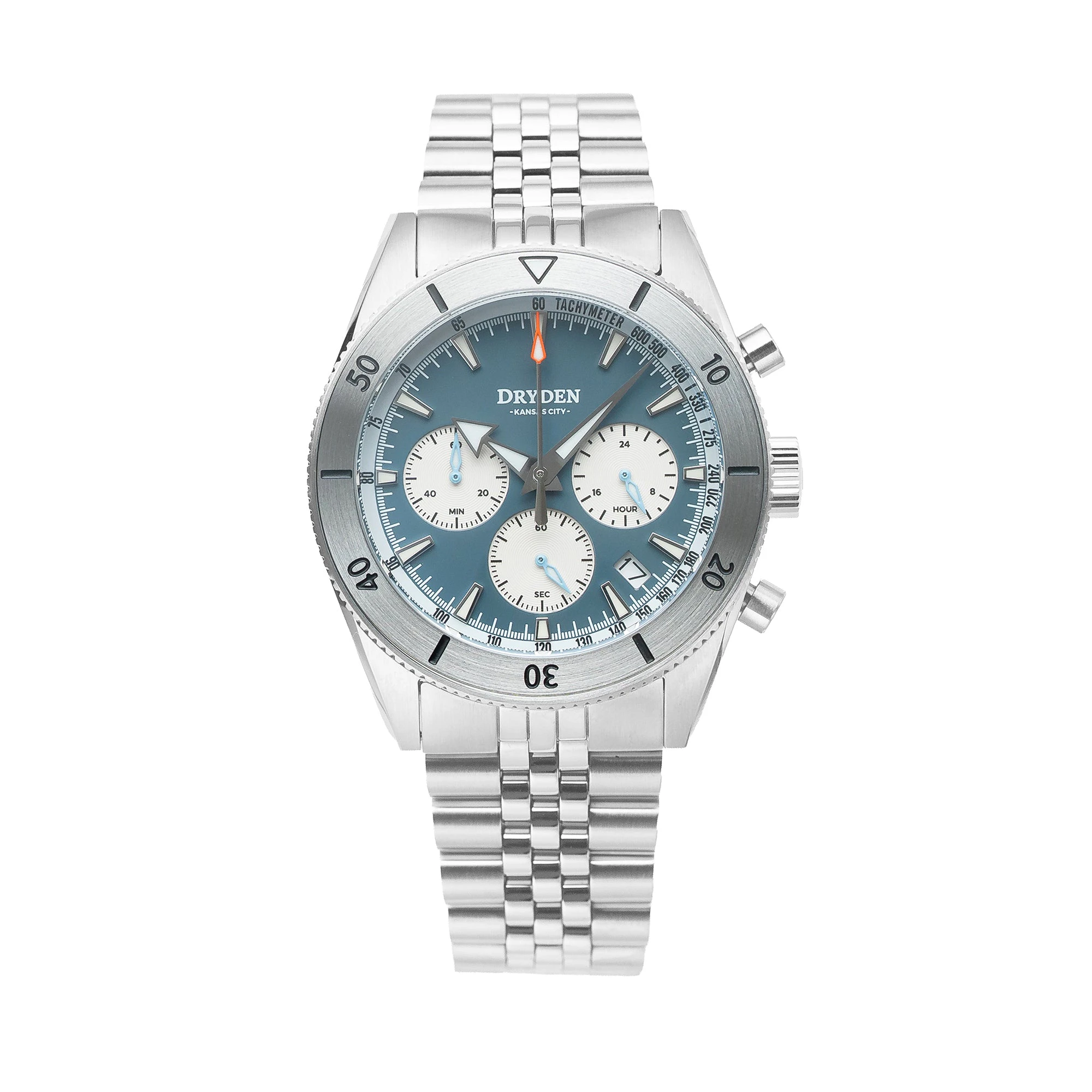Dryden Chrono Diver Gen 2 42mm Chronograph - Steel Blue