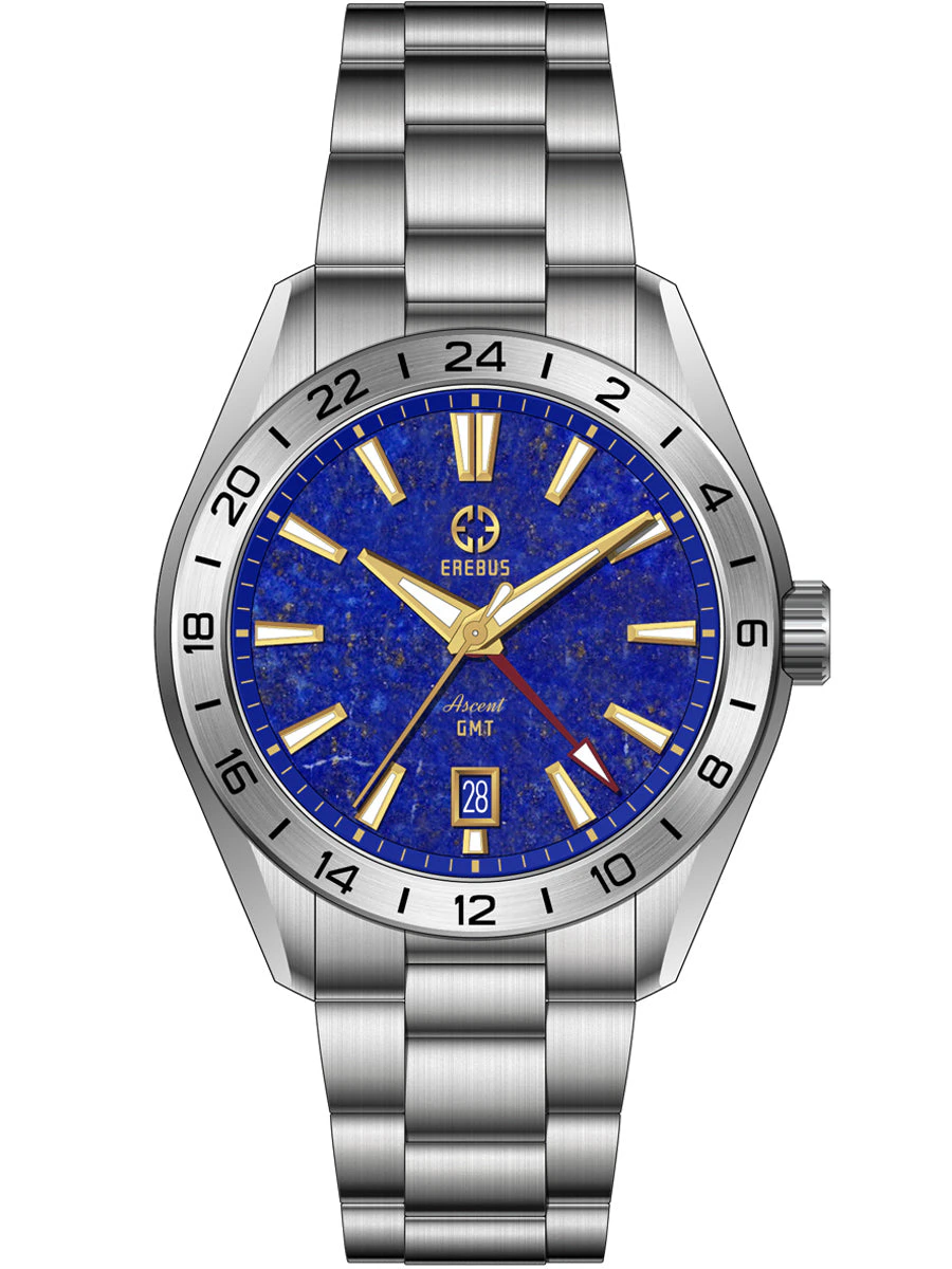 Erebus Watches ASCENT 40 GMT Lapis Gilt