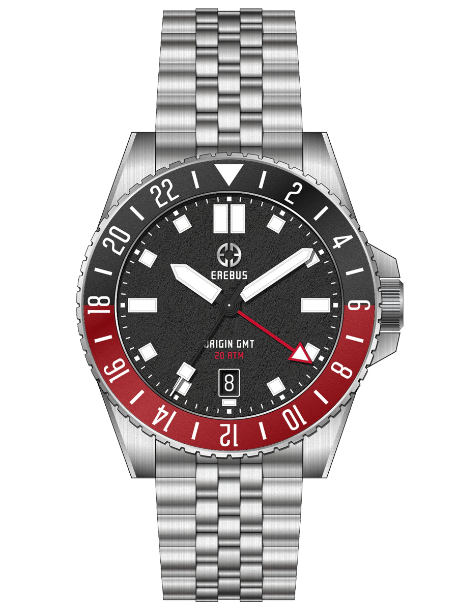 Erebus Watches ORIGIN GMT Premium Black (Jody)