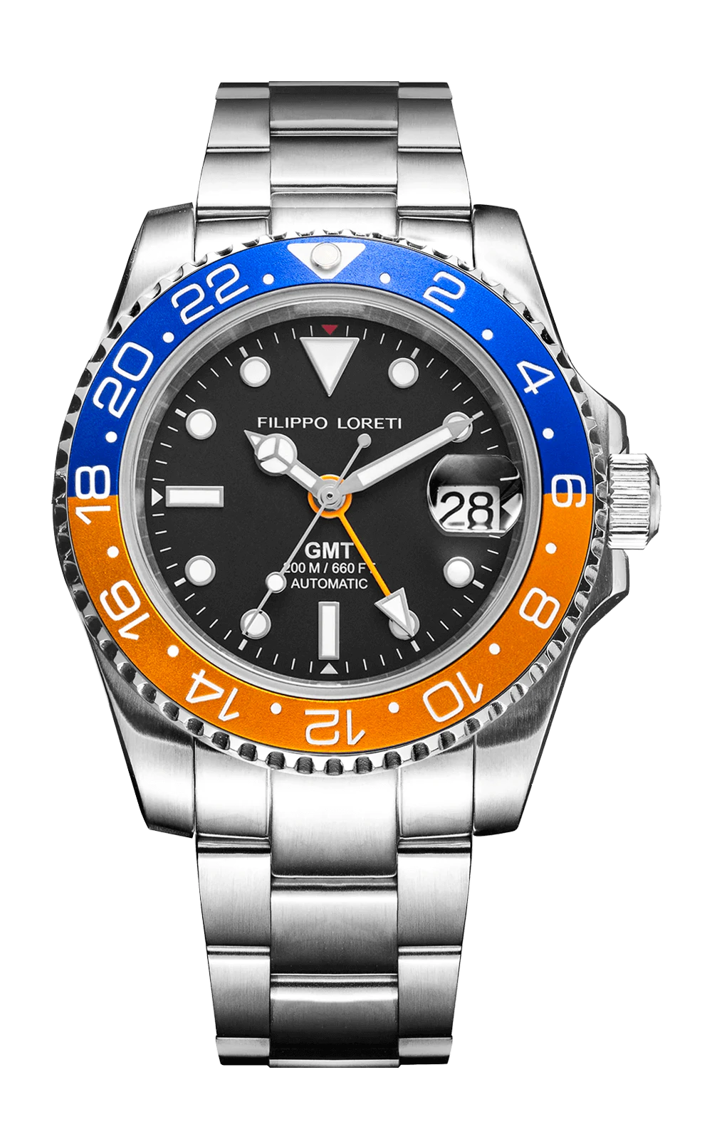 Filippo Loreti Watches BOGO: Aquadiver GMT Automatic Orange & Blue