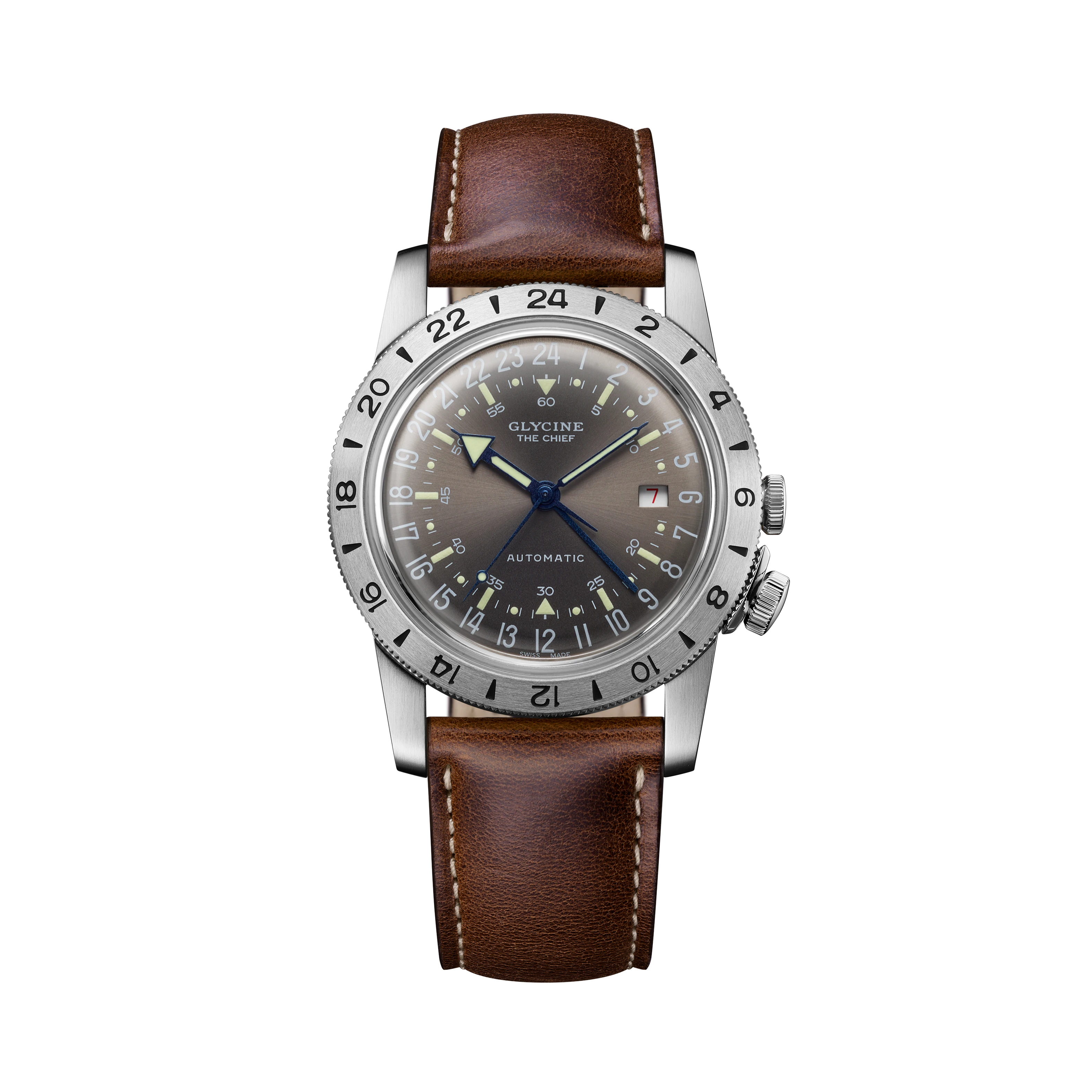 Glycine Men's Airman Vintage The Chief GMT 40mm Automatic Watch GL0303