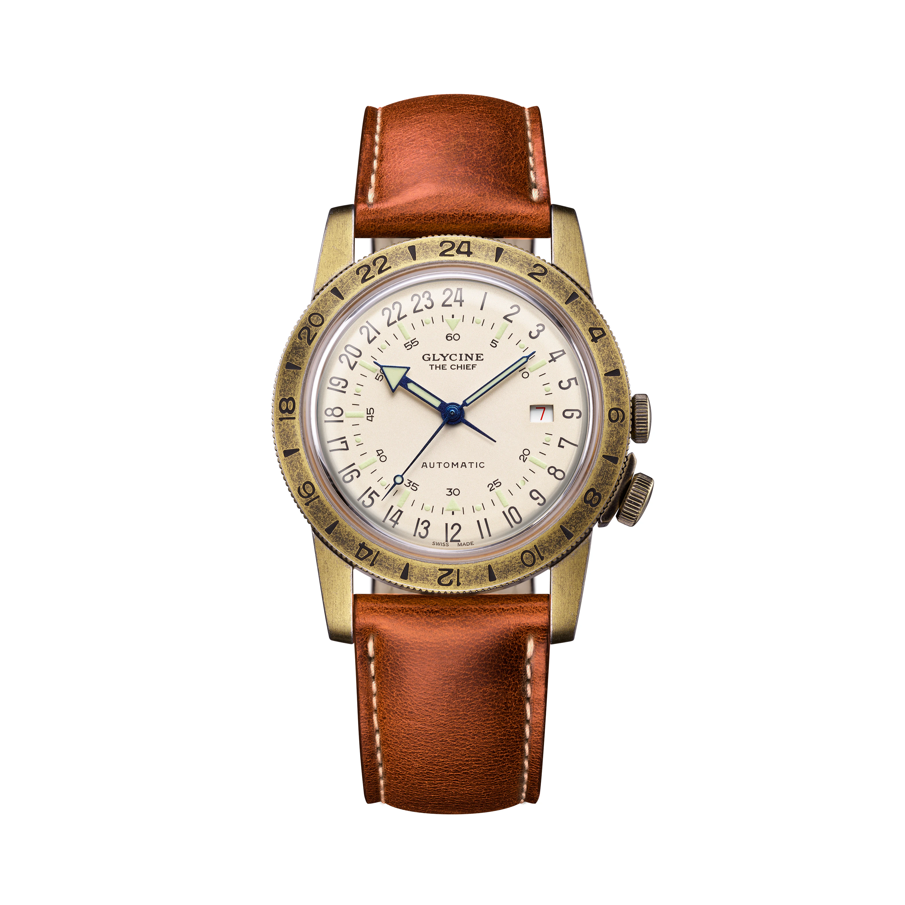 Glycine Men's Airman Vintage The Chief Purist 40mm Automatic Watch GL0415