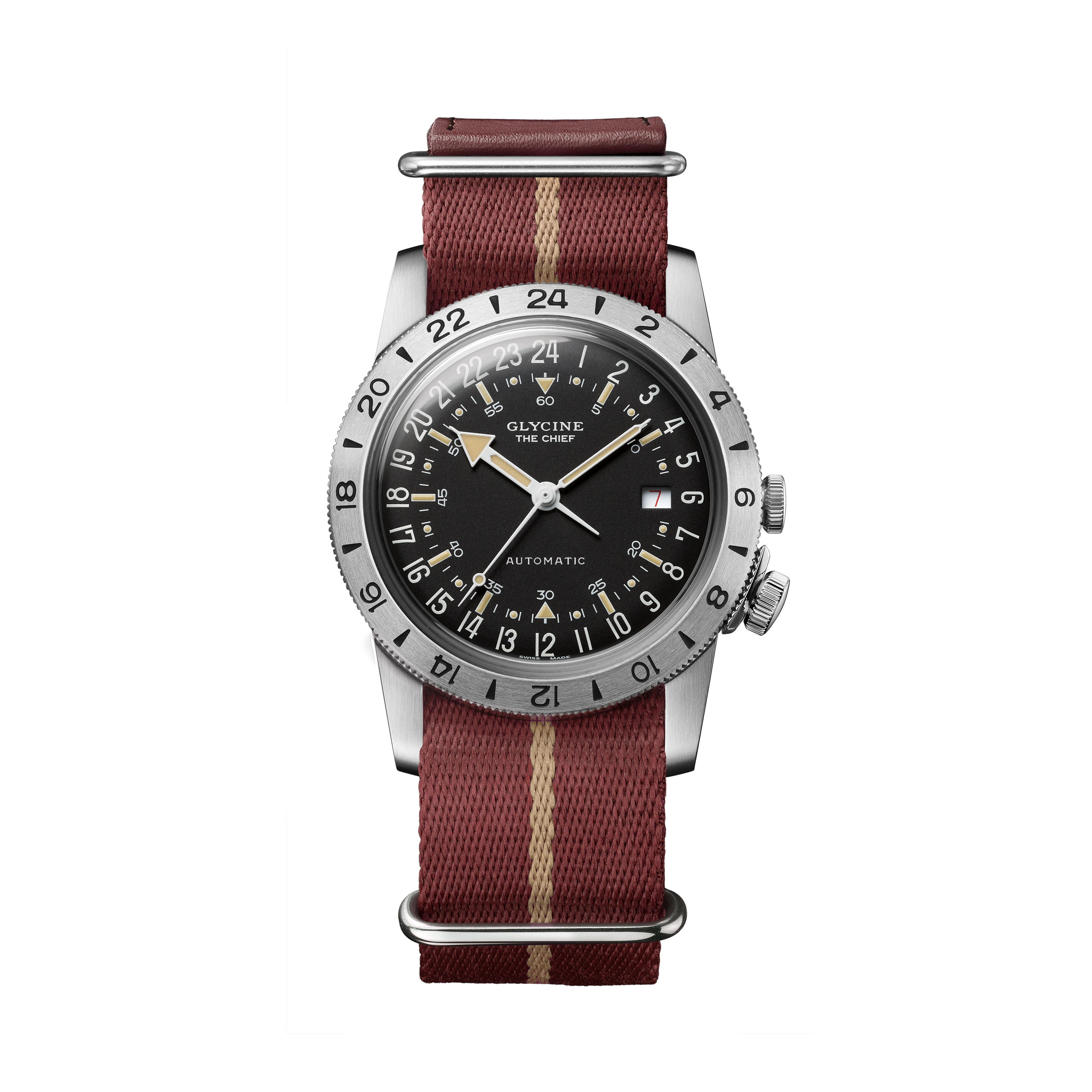 Glycine Men's Airman Vintage The Chief Purist 40mm Automatic Watch GL0474