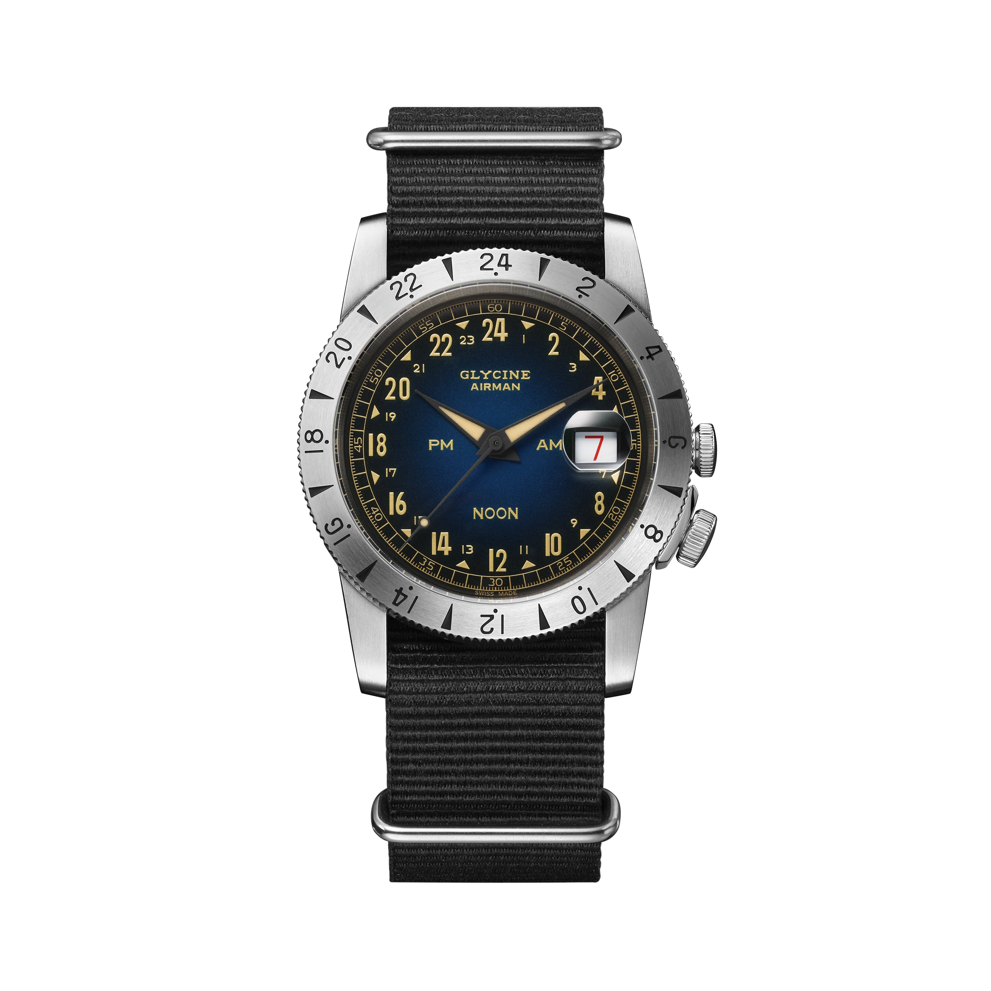 Glycine Men's Airman Vintage Noon Purist 40mm Automatic Watch GL0477
