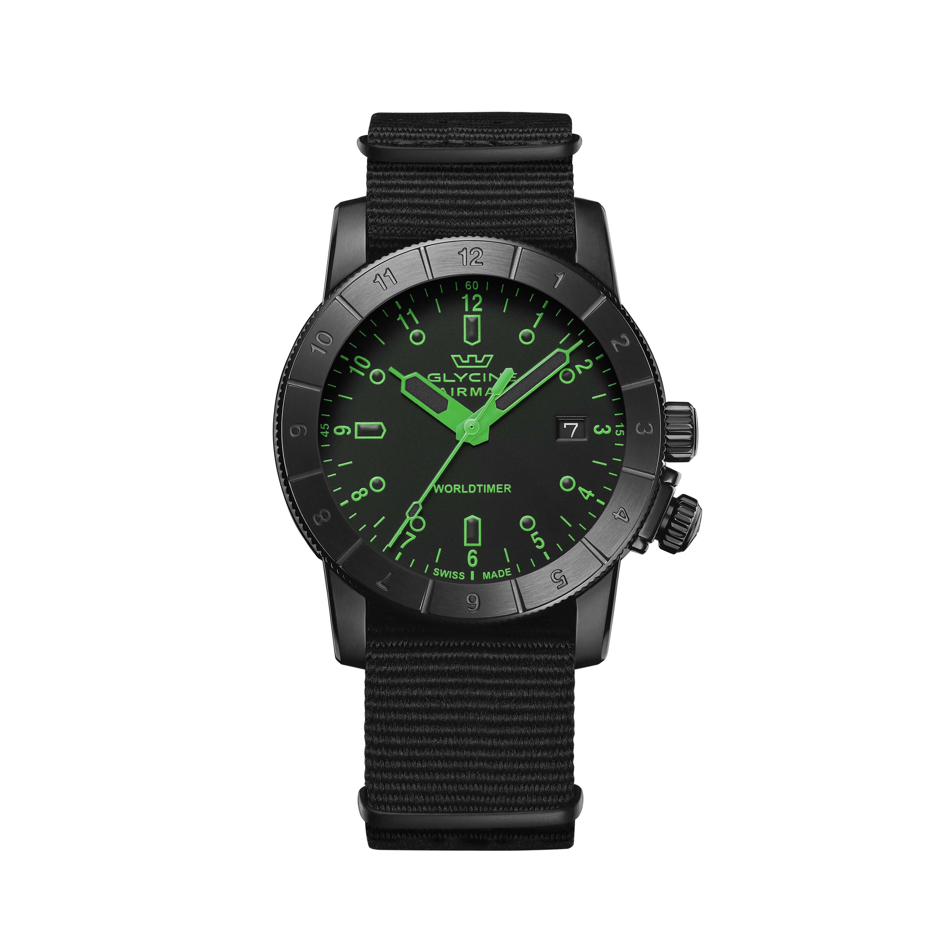 Glycine Men's Airman Worldtimer 42mm Quartz Watch GL1040