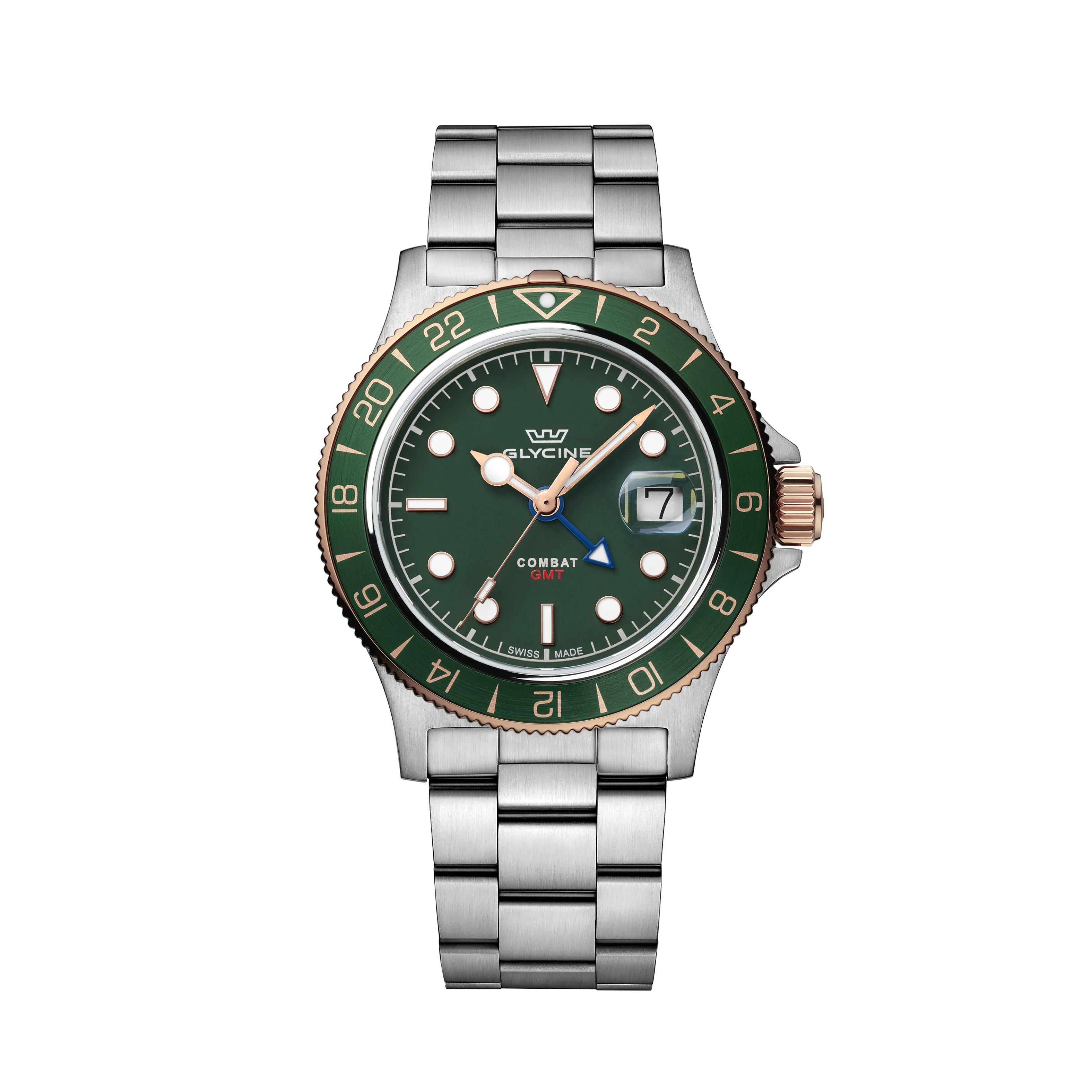 Glycine Men's Combat Sub Sport GMT 42mm Quartz Watch GL1058