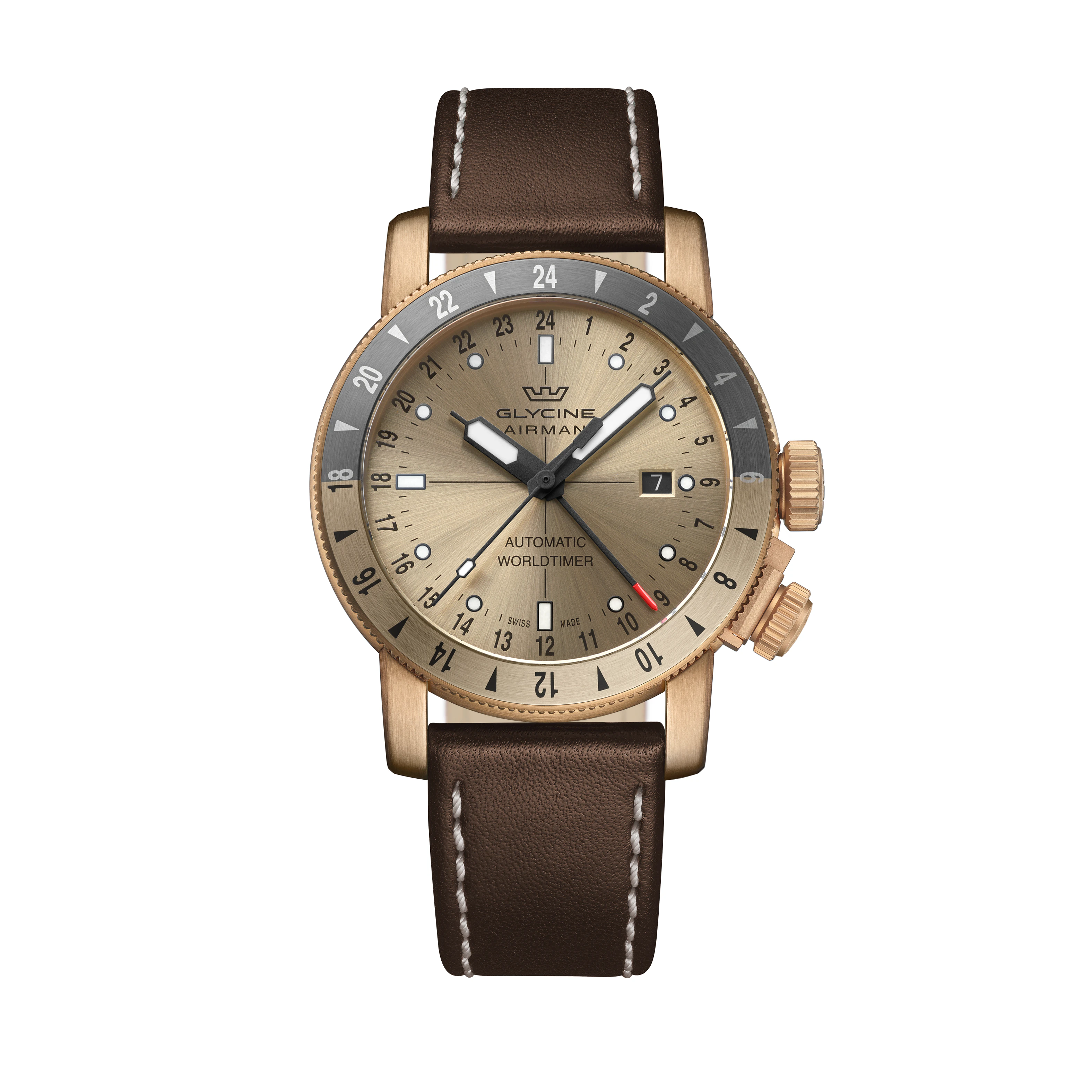 Glycine Airman Contemporary Bronze GMT