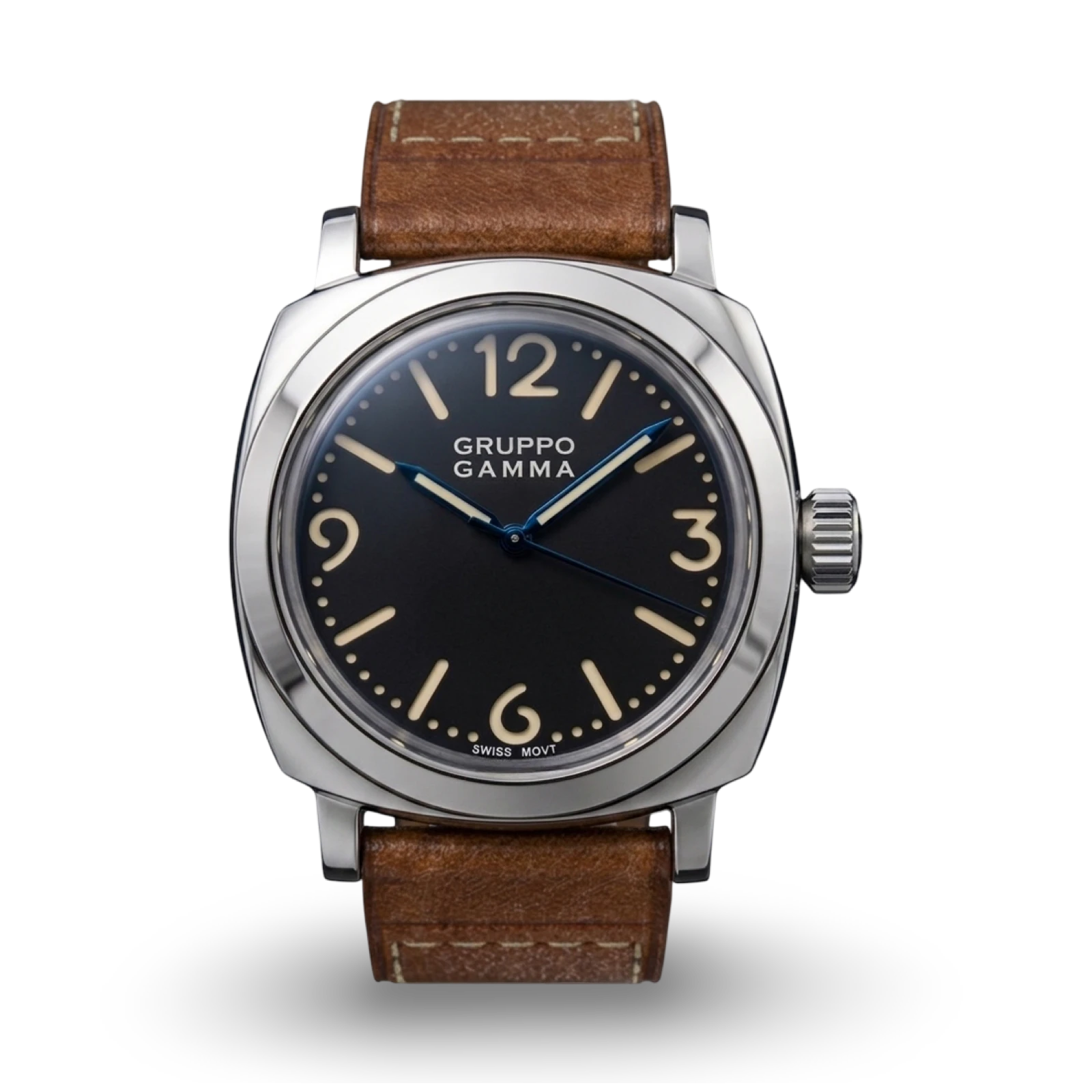 Gruppo Gamma GENESIS Stainless Steel - Black Dial, Swiss ETA Movt