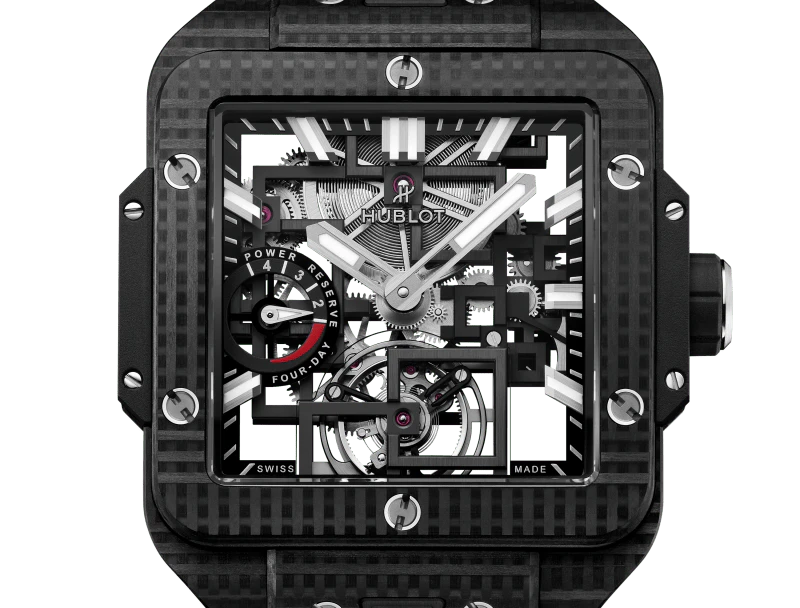 Hublot Square Bang Tourbillon 4 Day Power Reserve 3d Carbon 42mm