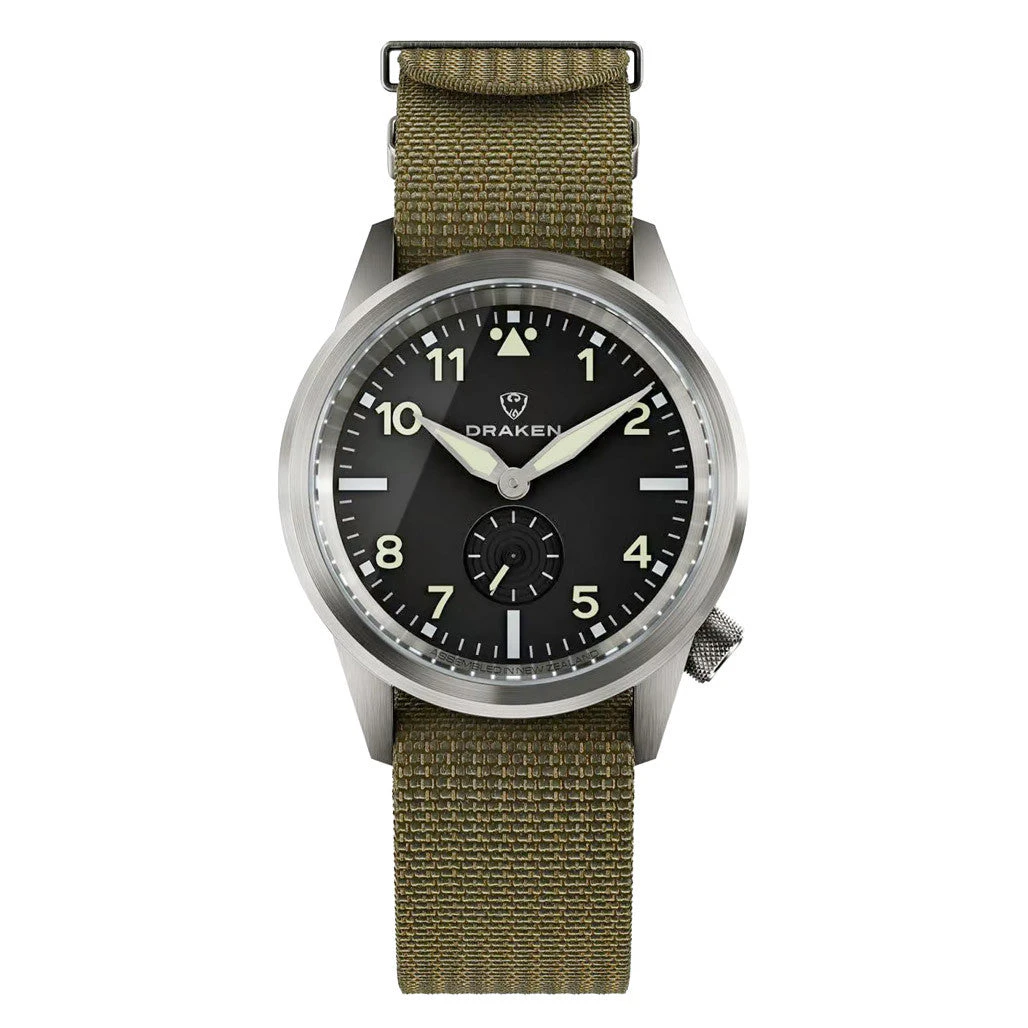 Islander Draken Aoraki 'Flieger' Watch with Black Dial #DKN-01