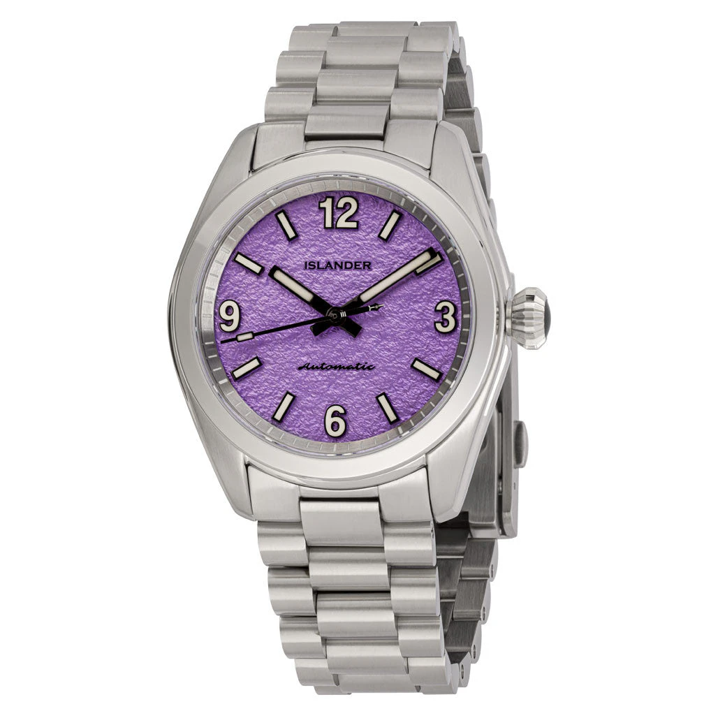 Islander Brookville Calligraphy Edition Watch with Lavender Parchment Dial #ISL-321