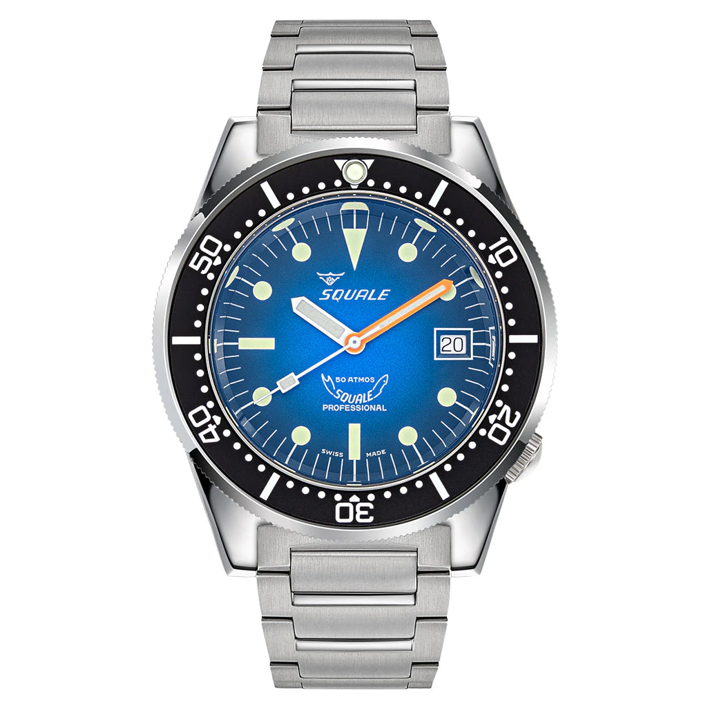 Islander Squale 50 Atmos Profondo Swiss Diver Watch with Blue Ombre Dial #1521PROFD.SQ20B