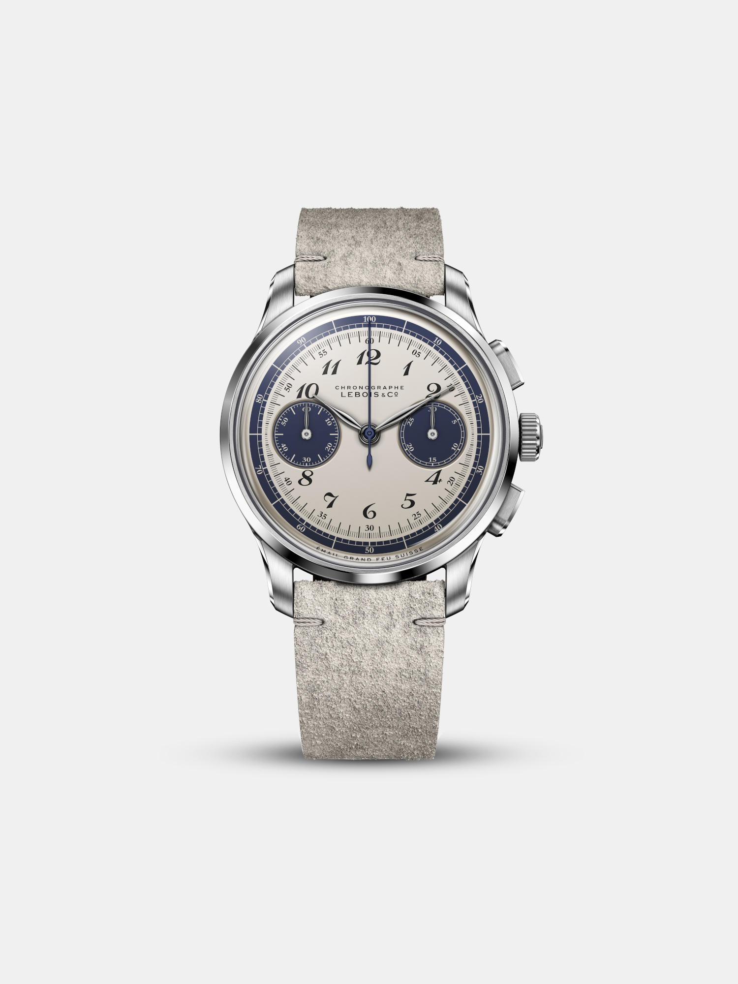 Lebois & Co Atelier Chronograph 324.552 'Bleu sur Blanc'