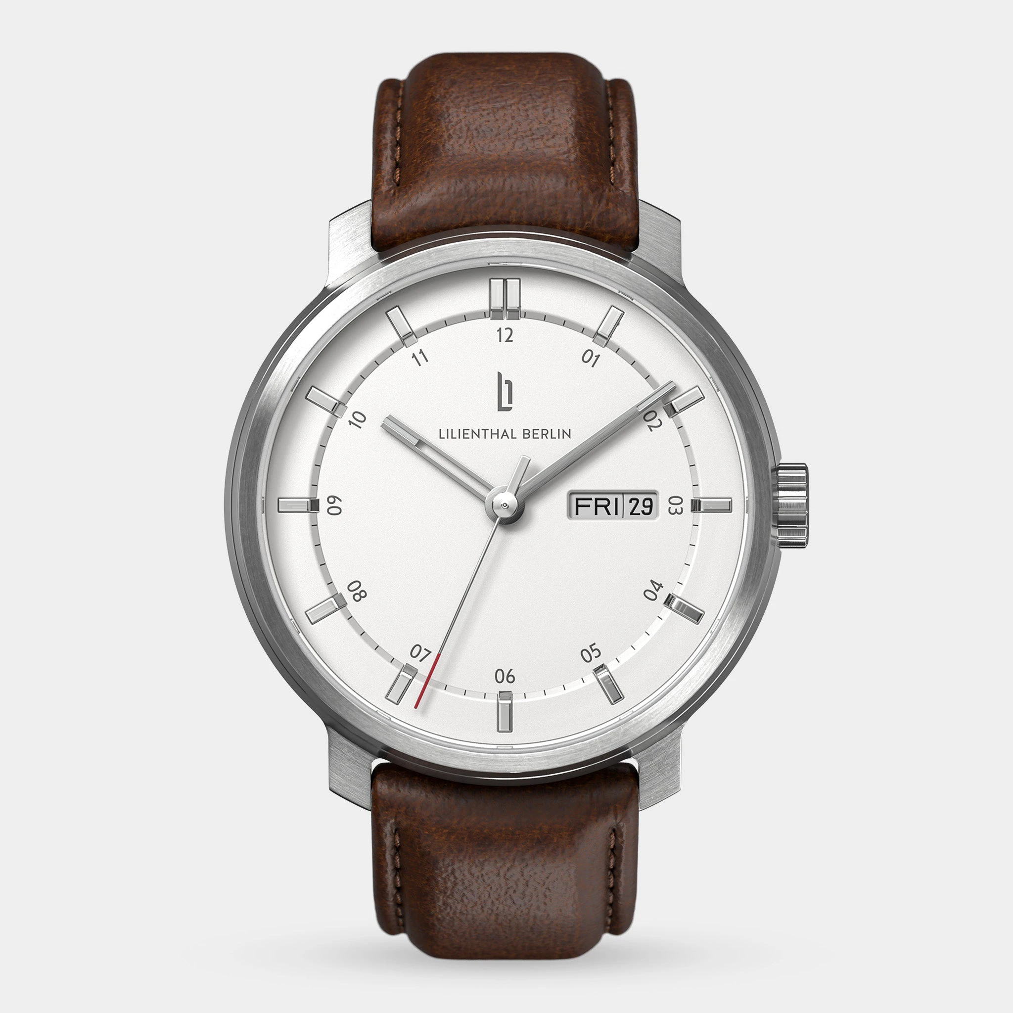 Lilienthal Berlin Neolux Day Date – Silver White