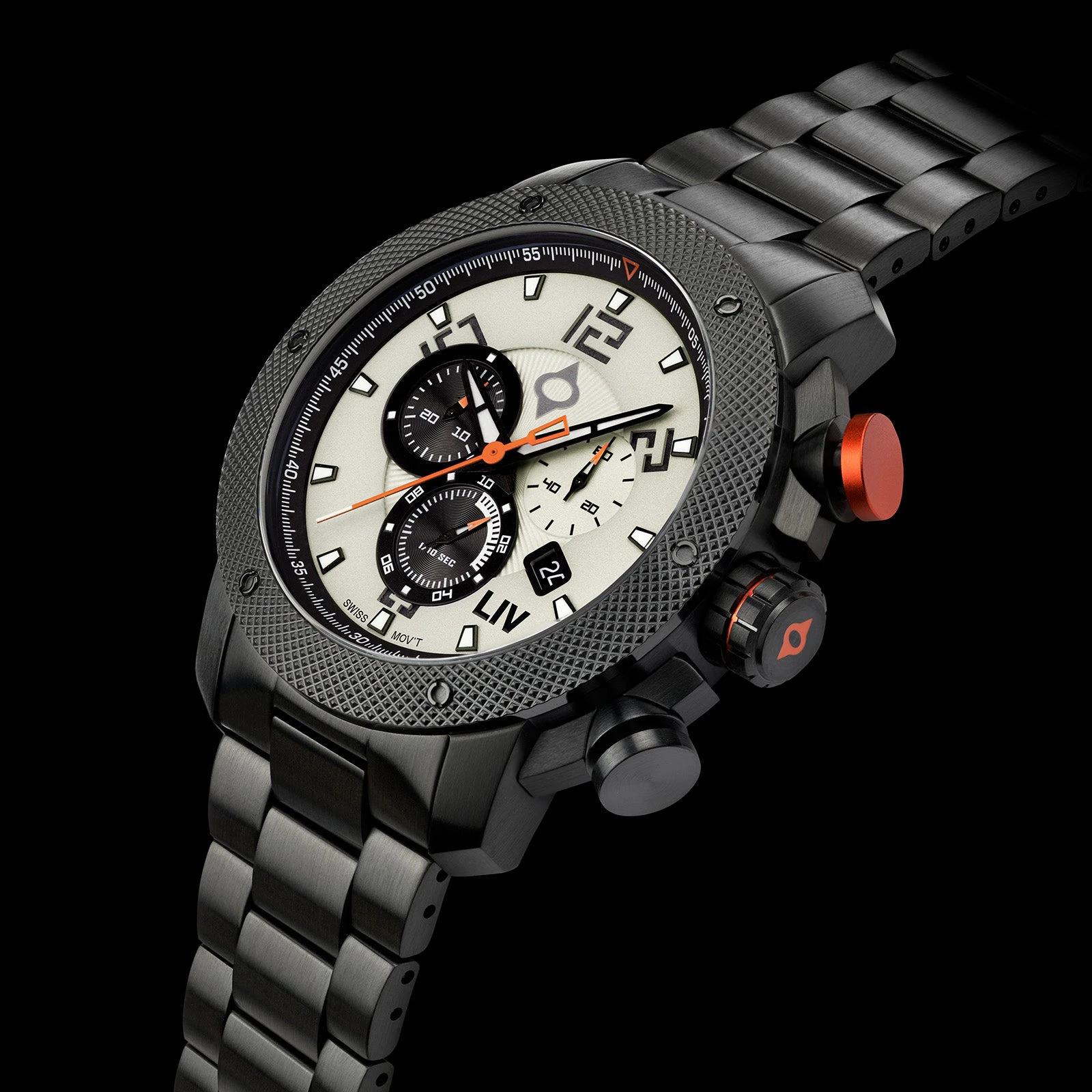 LIV Watches GX1 Cactus Gray Chrono On Metal (Special Color)