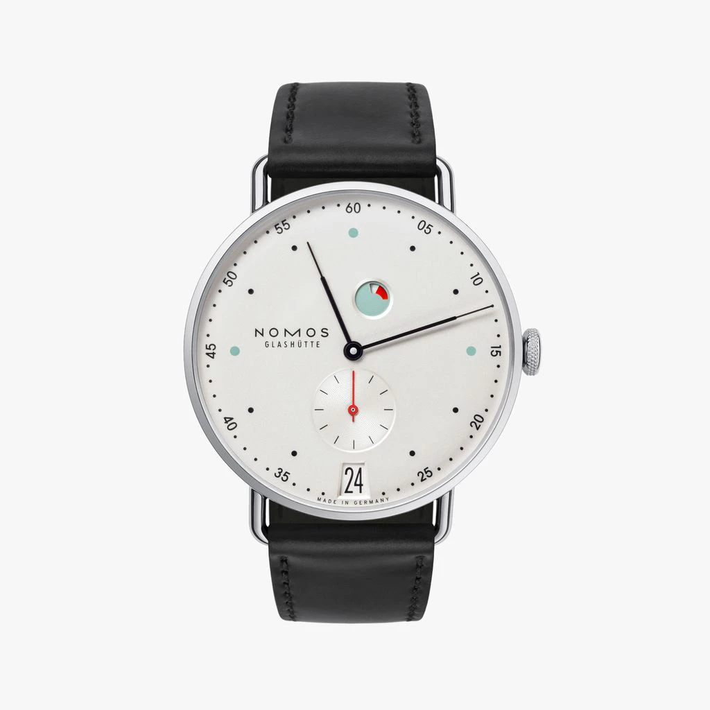 NOMOS Glashütte Metro date power reserve