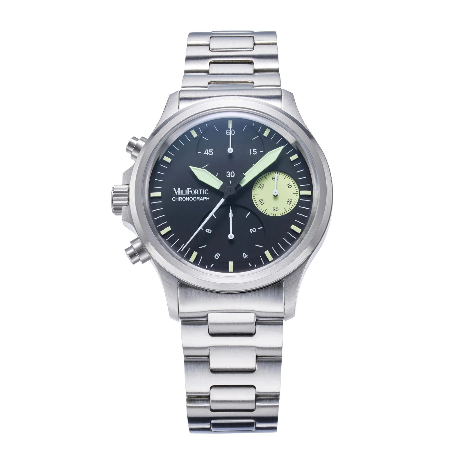 Milifortic 39mm Destro Tri-Compax Chronograph Quartz Watch M135