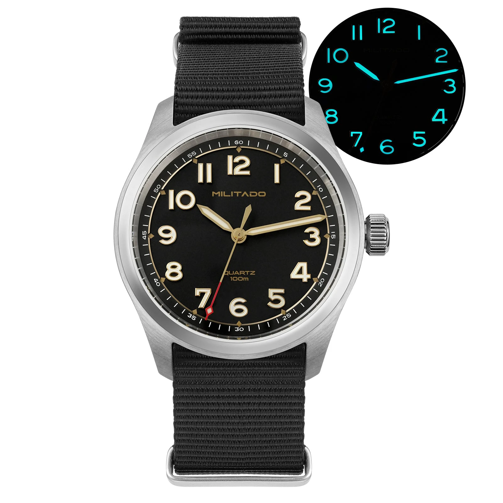 Militado New Released Militado 38mm Men Watch VH31 Quartz Watch ML08