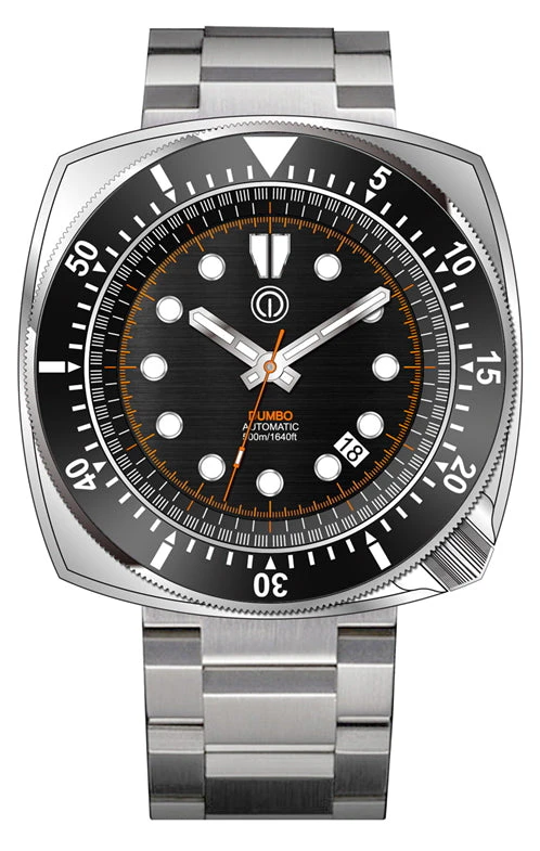MMI Watches DUMBO 500M DIVE WATCH 316L NH35 "STEEL BRACELET PACKAGE" DB1NHS