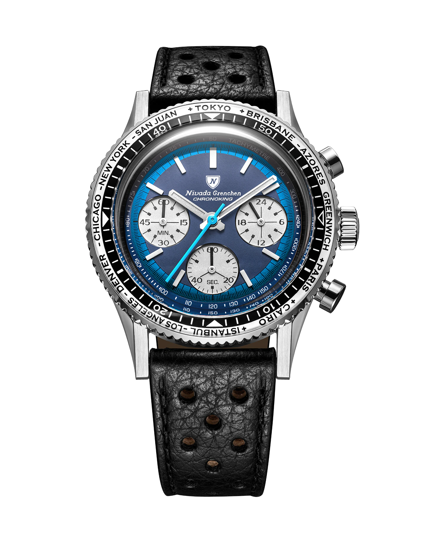 Nivada Grenchen CHRONOKING RACING BLUE LAGOON