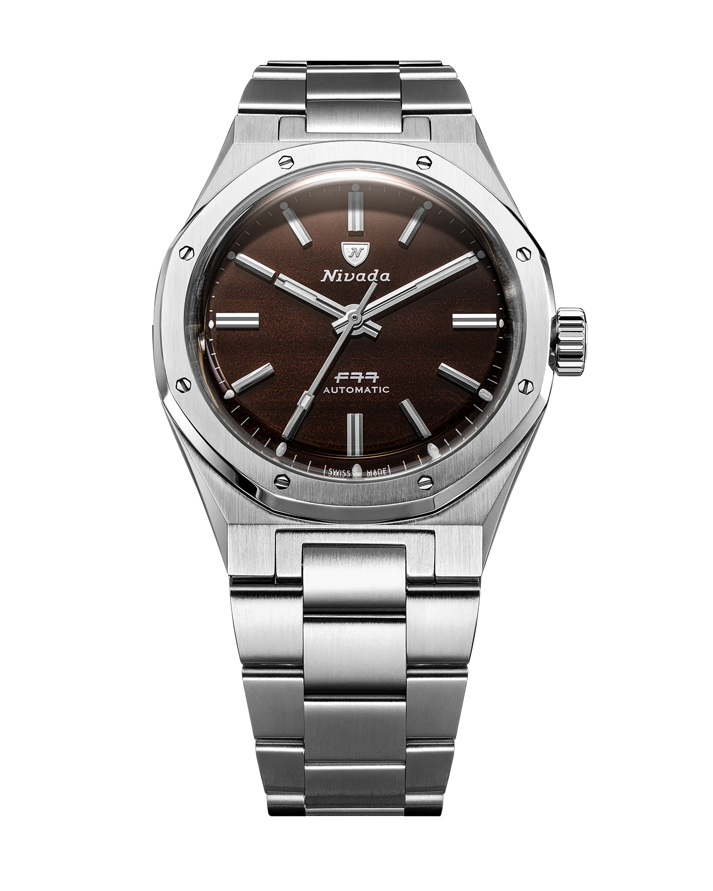 Nivada Grenchen F77 MKII SMOKY QUARTZ - 100 YEARS - 38MM