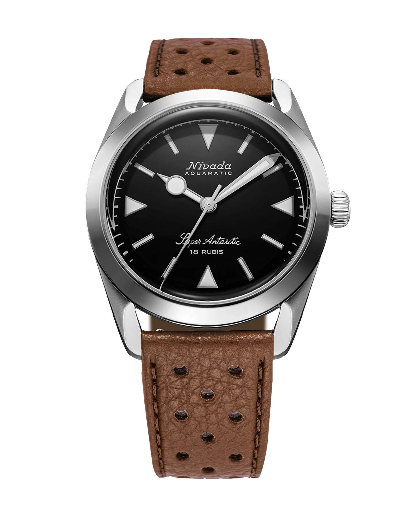 Nivada Grenchen SUPER ANTARCTIC BLACK WHITE LUMINOVA - 35mm